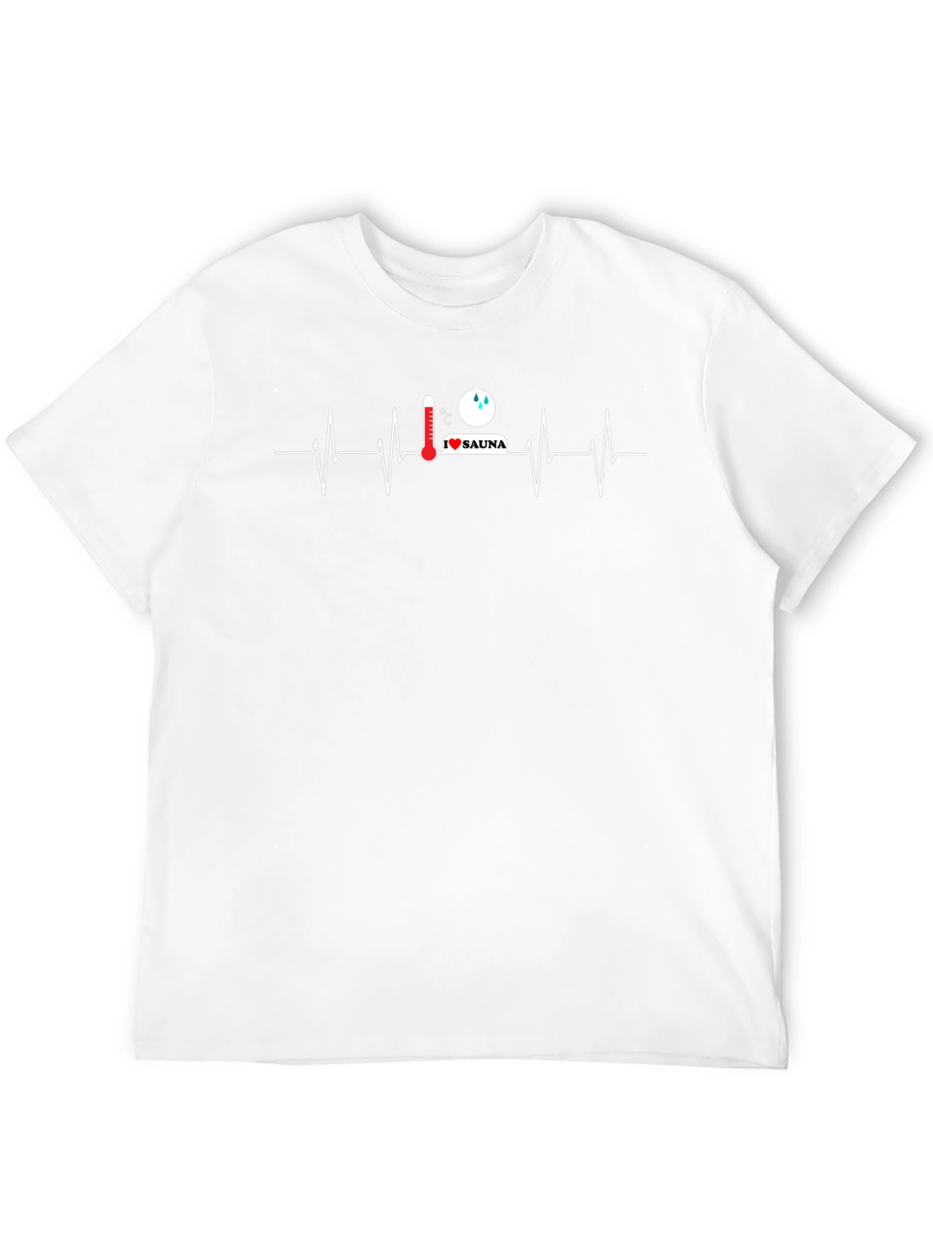 I Love Sauna Heartbeat T-Shirt - Unique Design