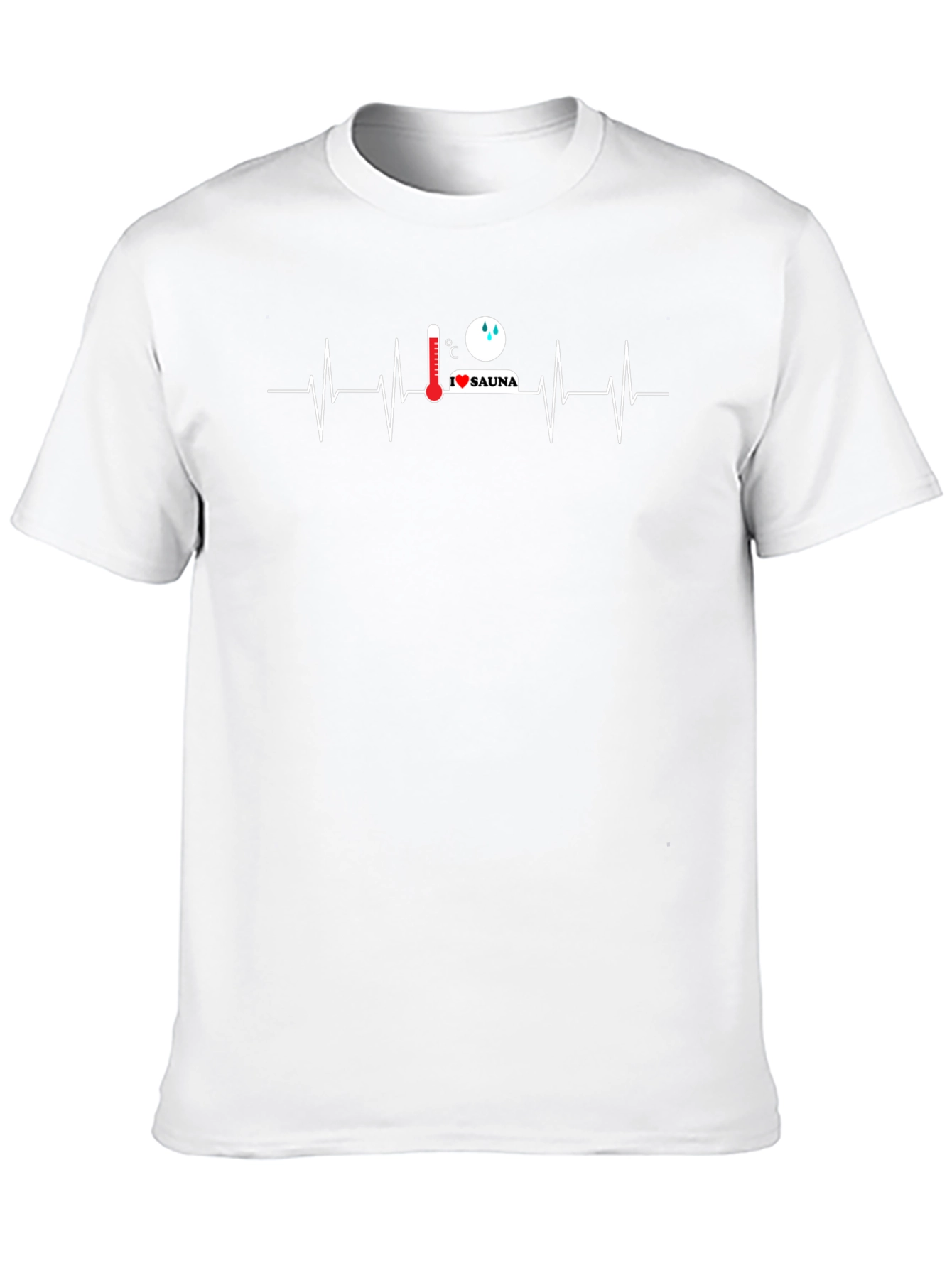 I Love Sauna Heartbeat T-Shirt - Unique Design