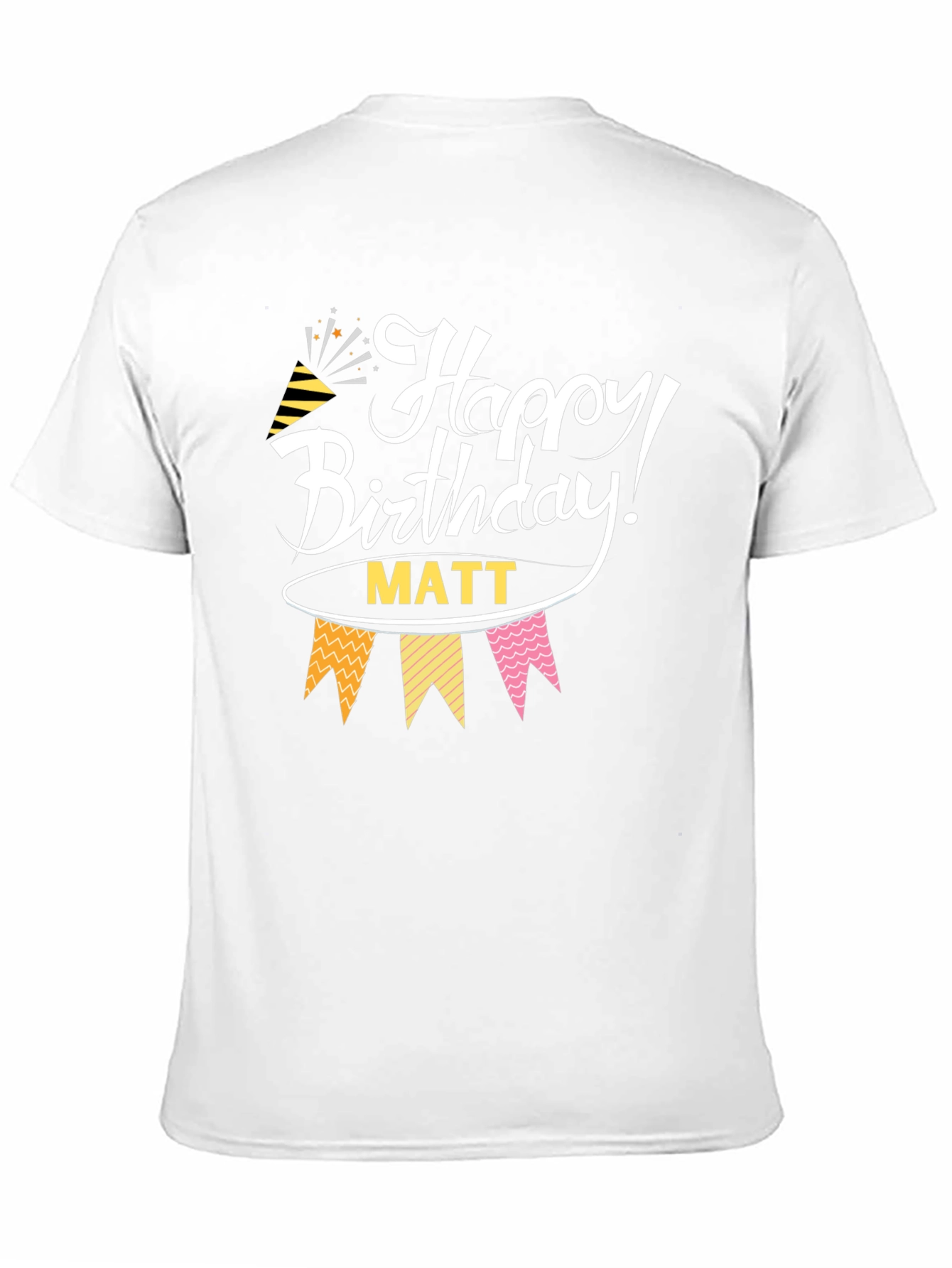 Happy Birthday Matt Black T-Shirt