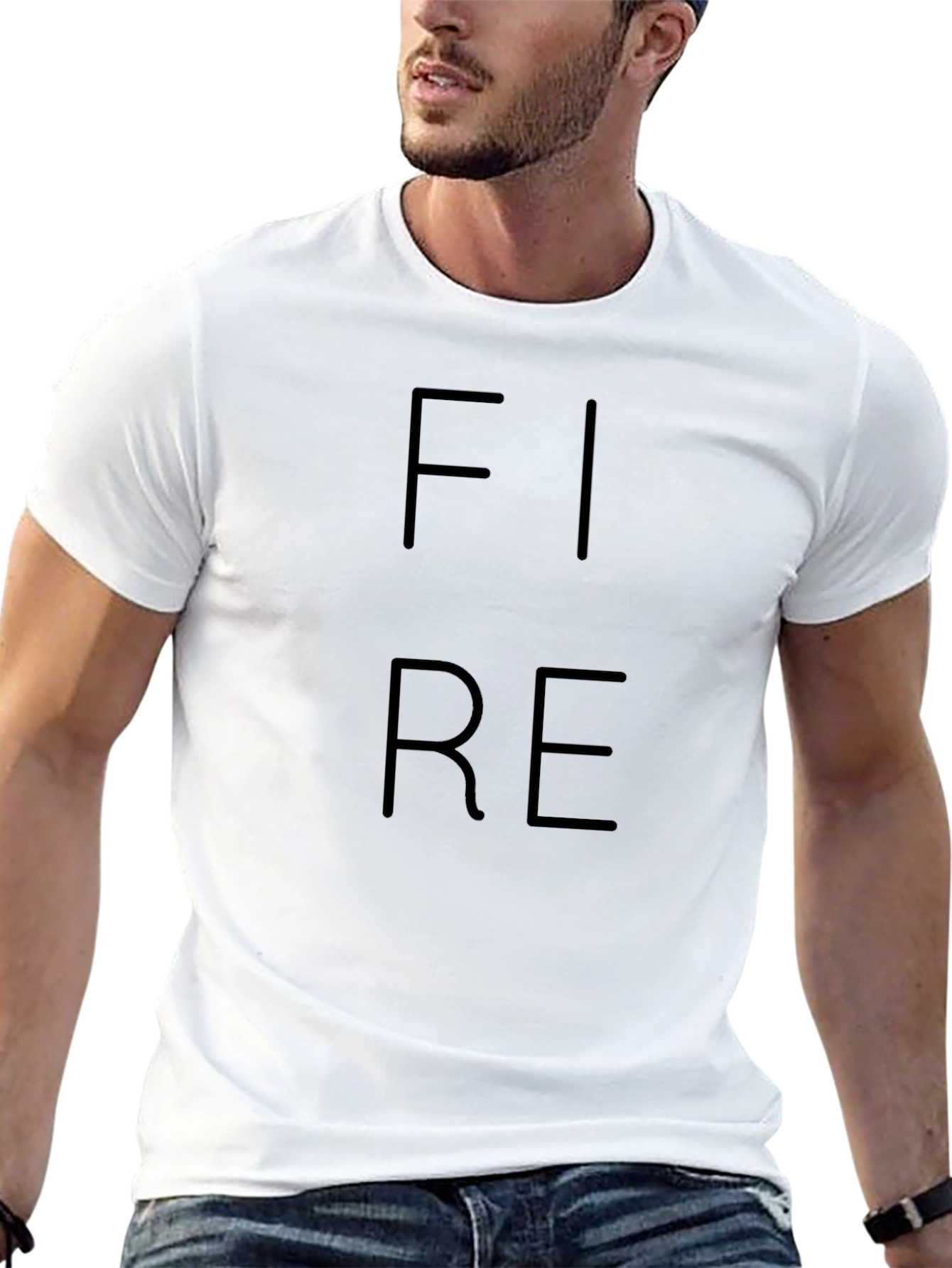 Fire Graphic Black T-Shirt - Trendy Casual Tee