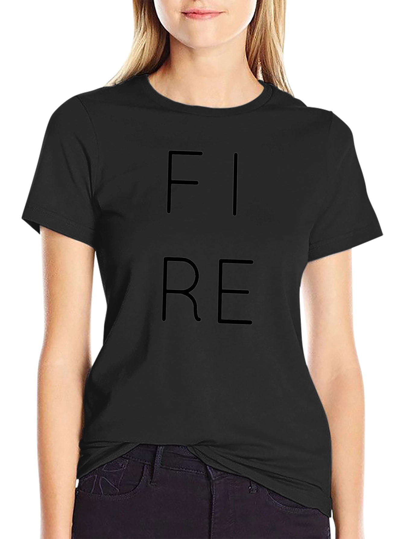 Fire Graphic Black T-Shirt - Trendy Casual Tee
