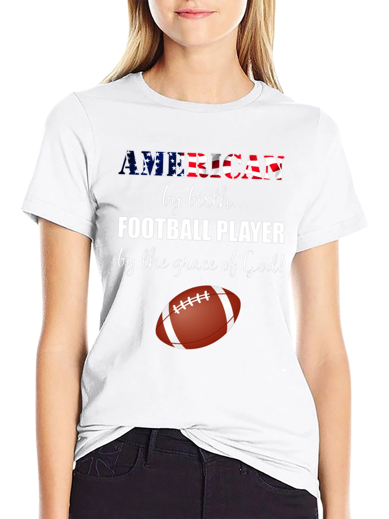 American Football Player Graphic Tee