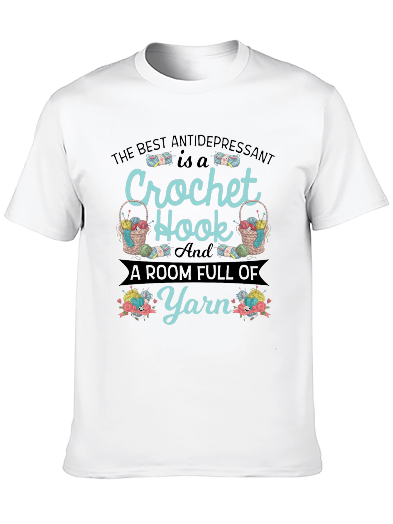 Crochet Hook & Yarn Graphic Tee