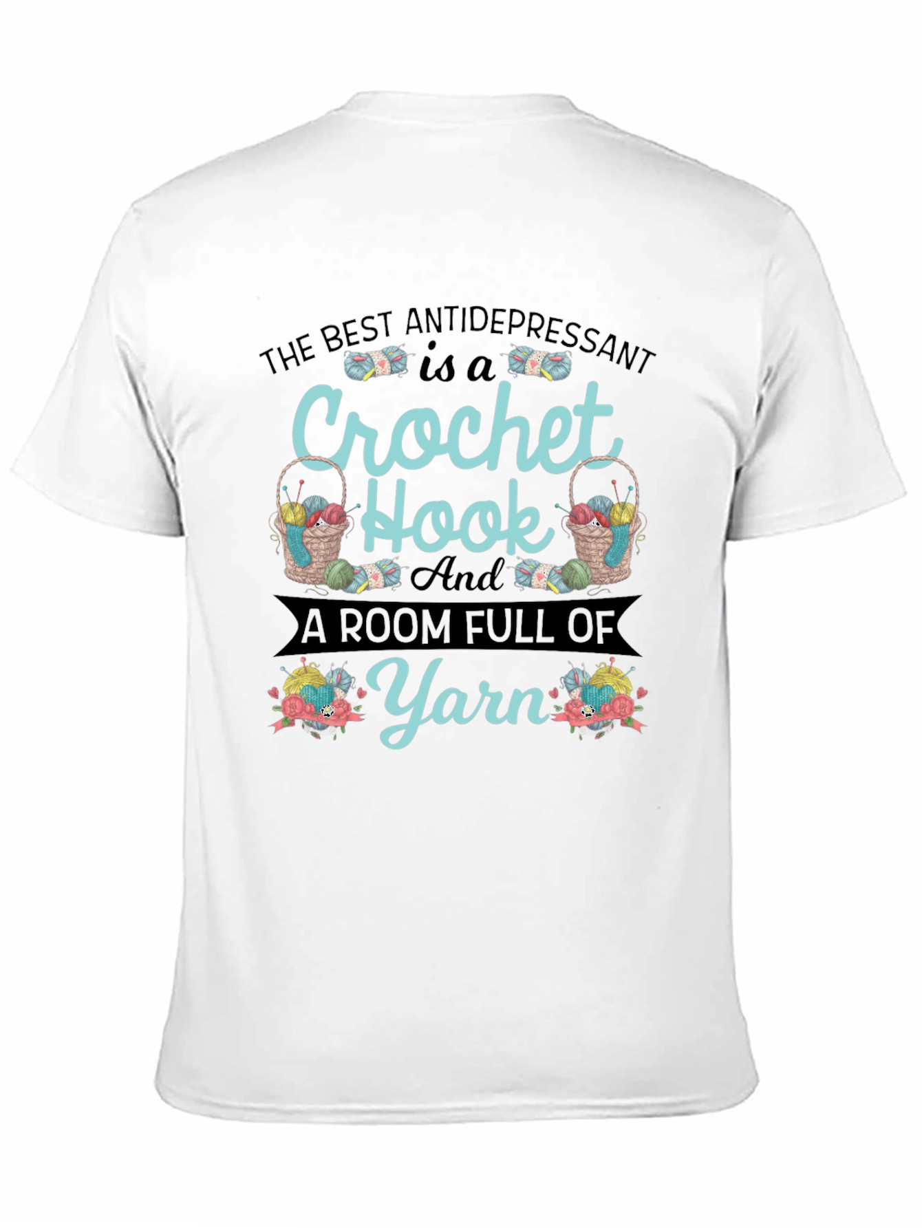 Crochet Hook & Yarn Graphic Tee