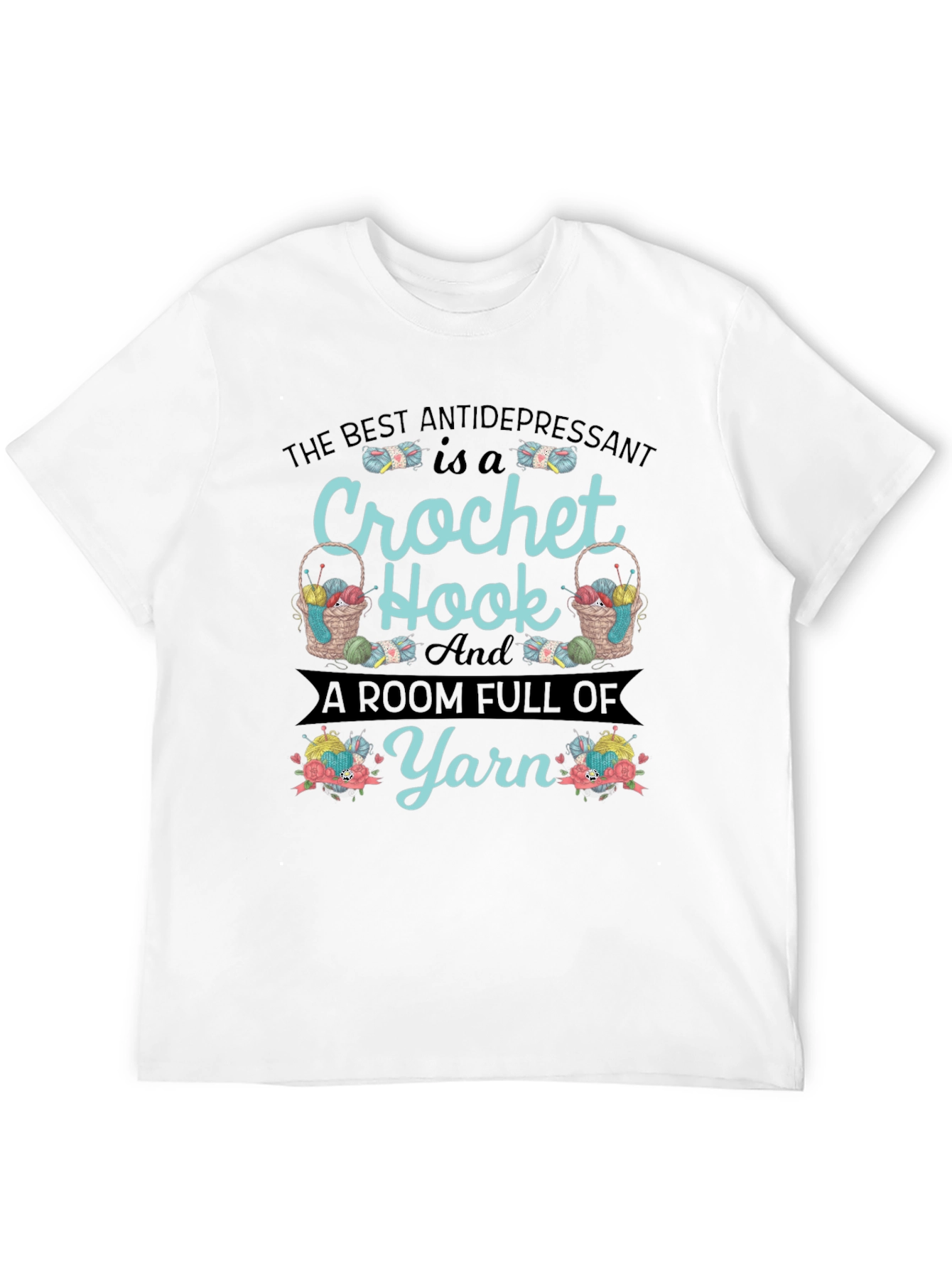 Crochet Hook & Yarn Graphic Tee