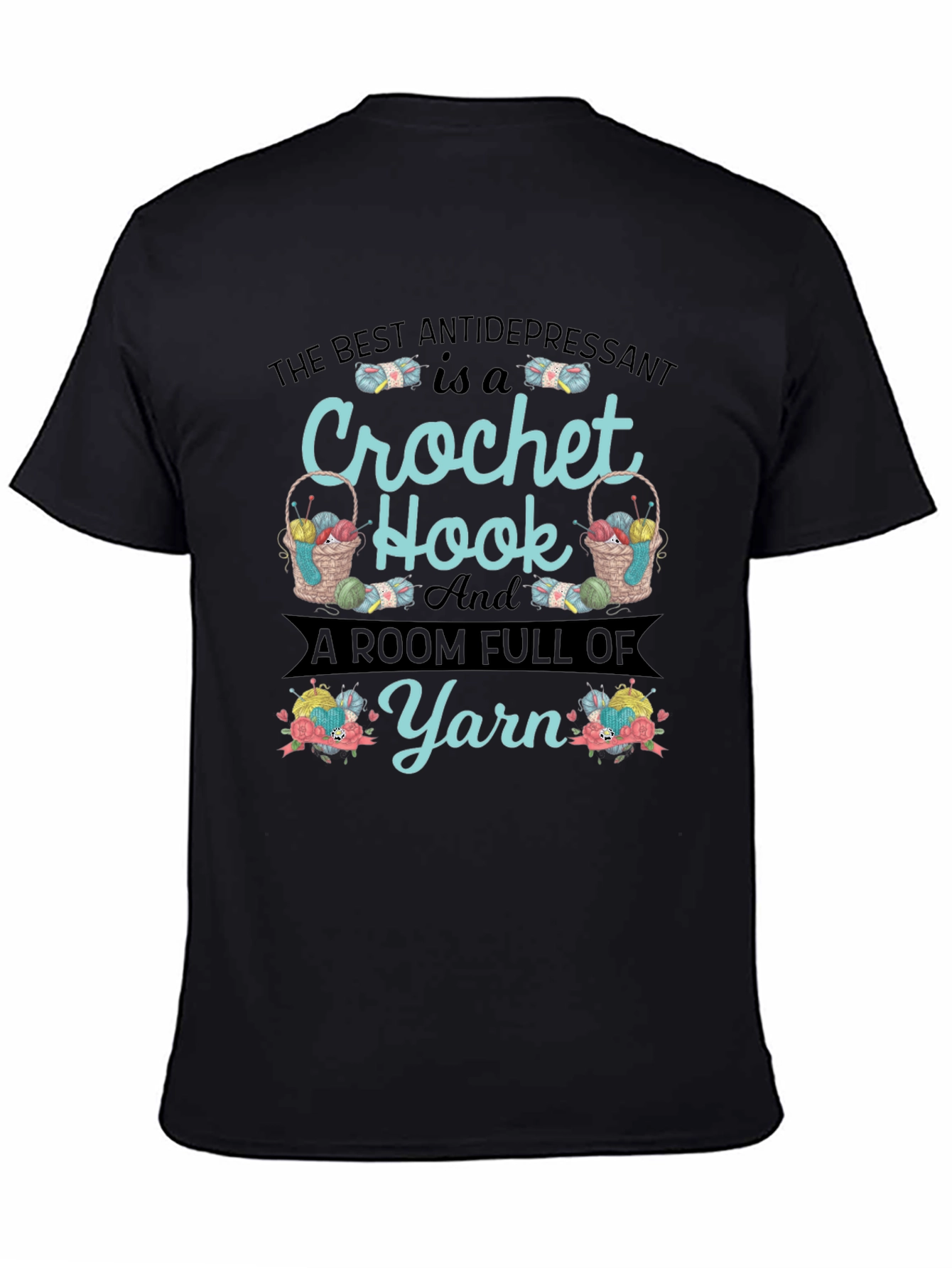 Crochet Hook & Yarn Graphic Tee