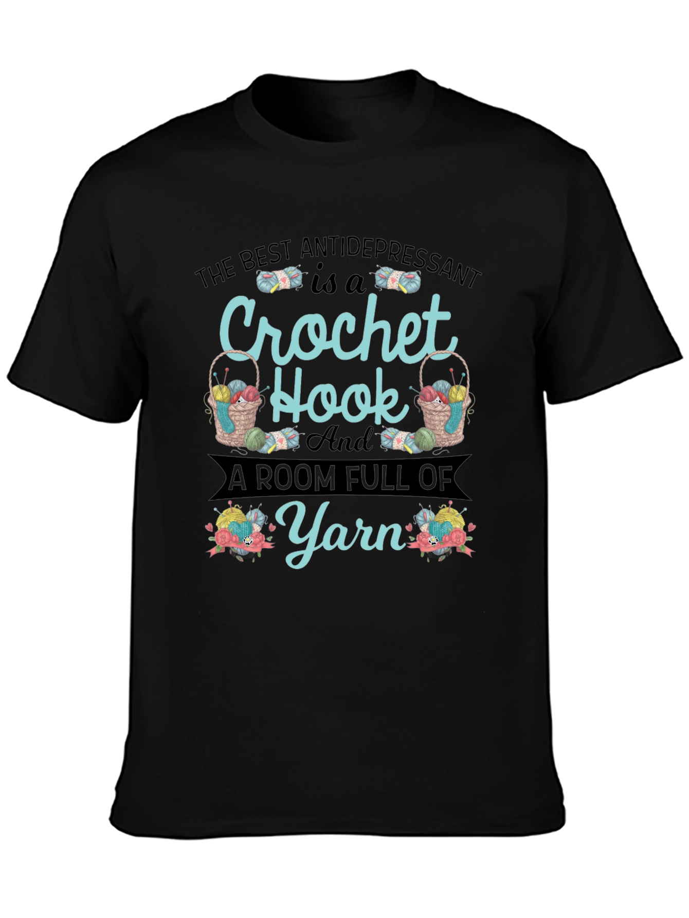 Crochet Hook & Yarn Graphic Tee