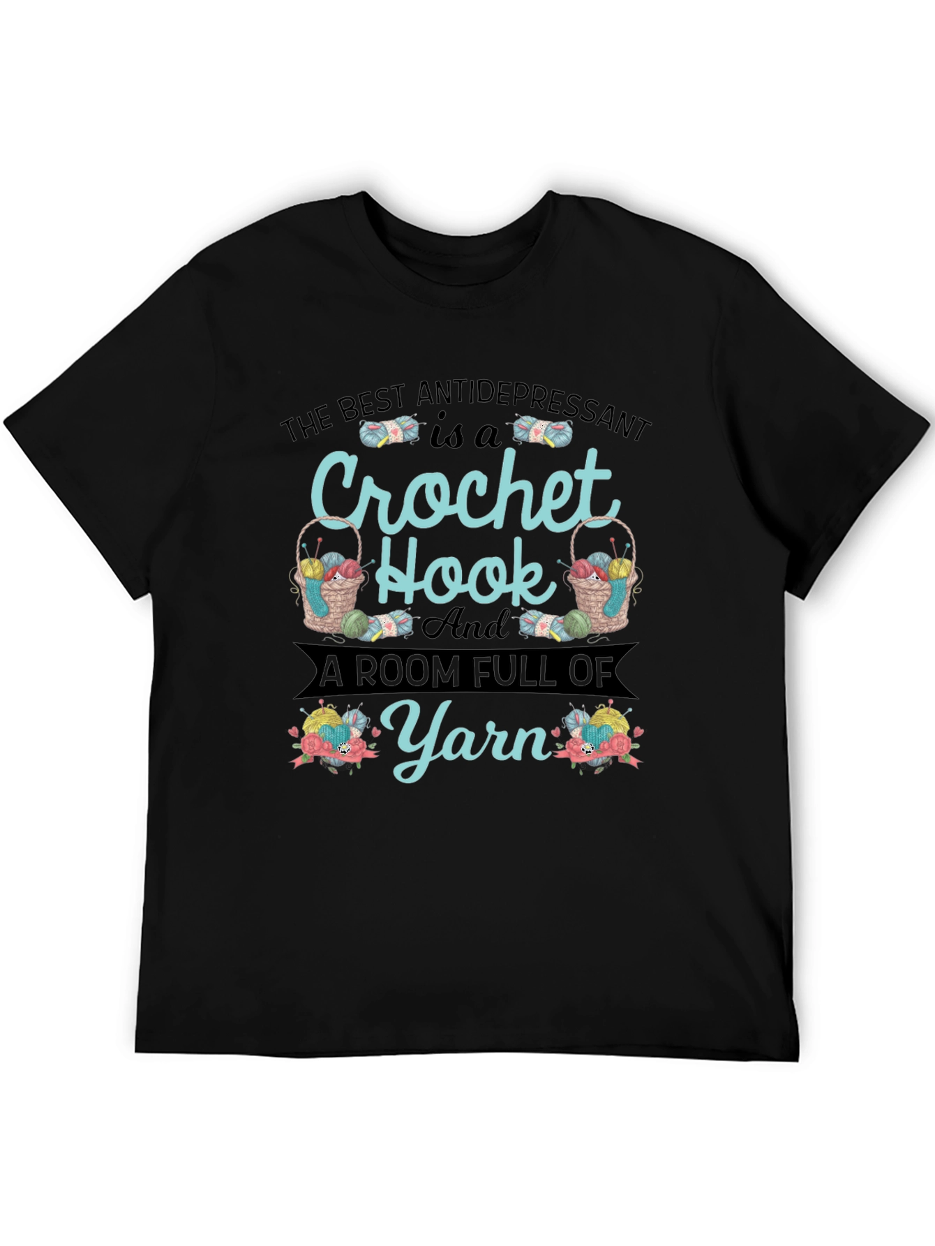 Crochet Hook & Yarn Graphic Tee