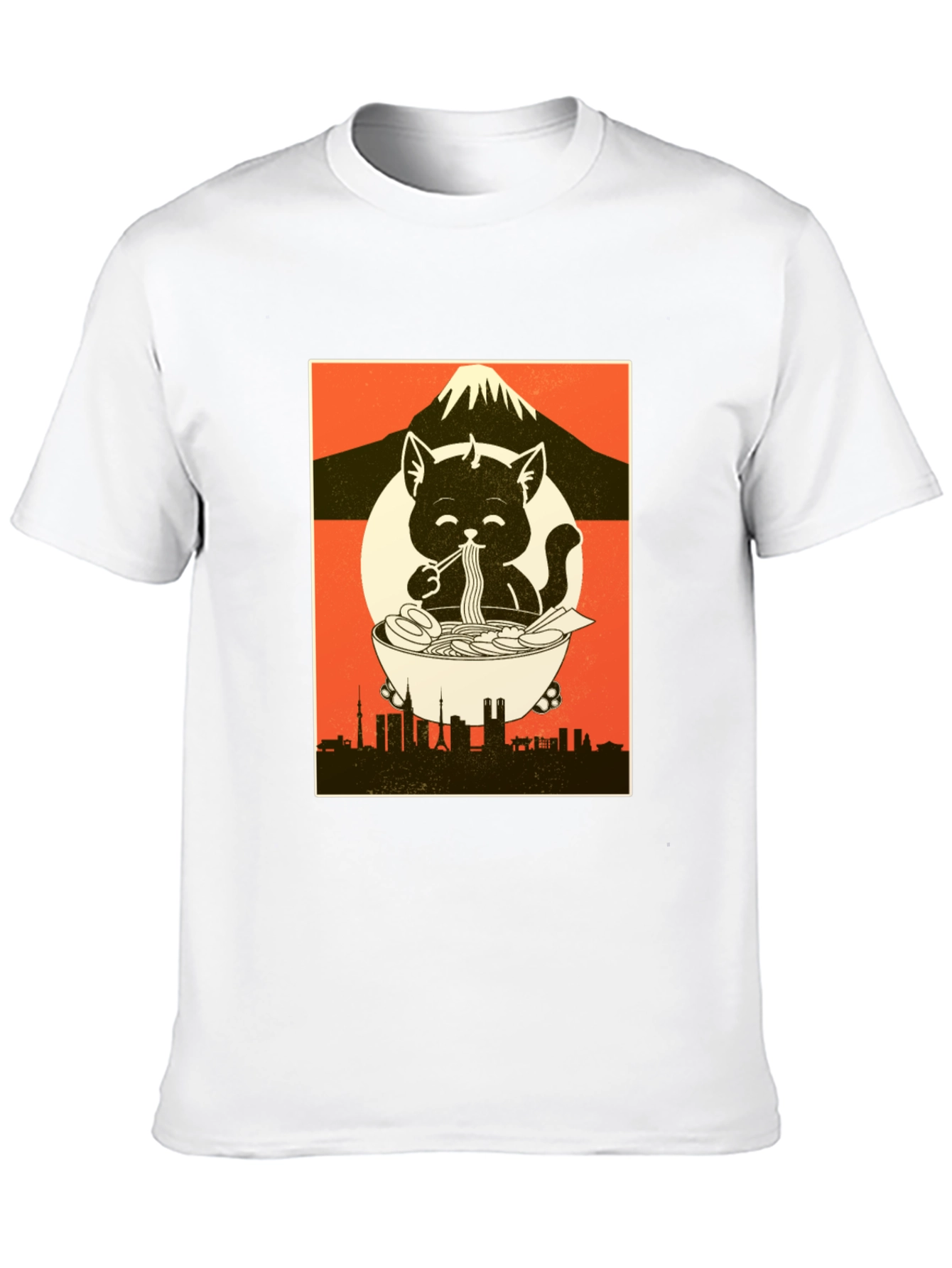 Ramen Cat Graphic Tee - Comfort & Style