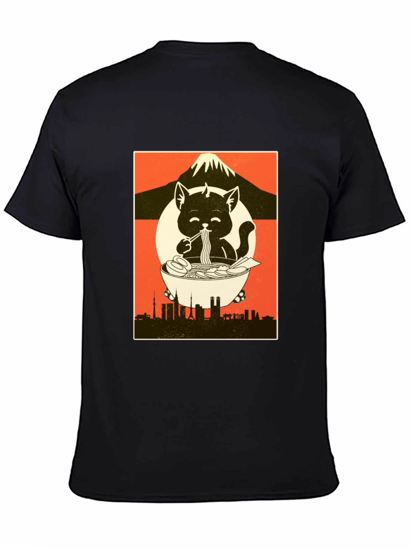 Ramen Cat Graphic Tee - Comfort & Style