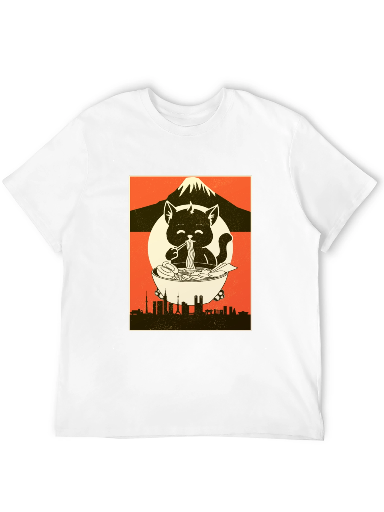 Ramen Cat Graphic Tee - Comfort & Style