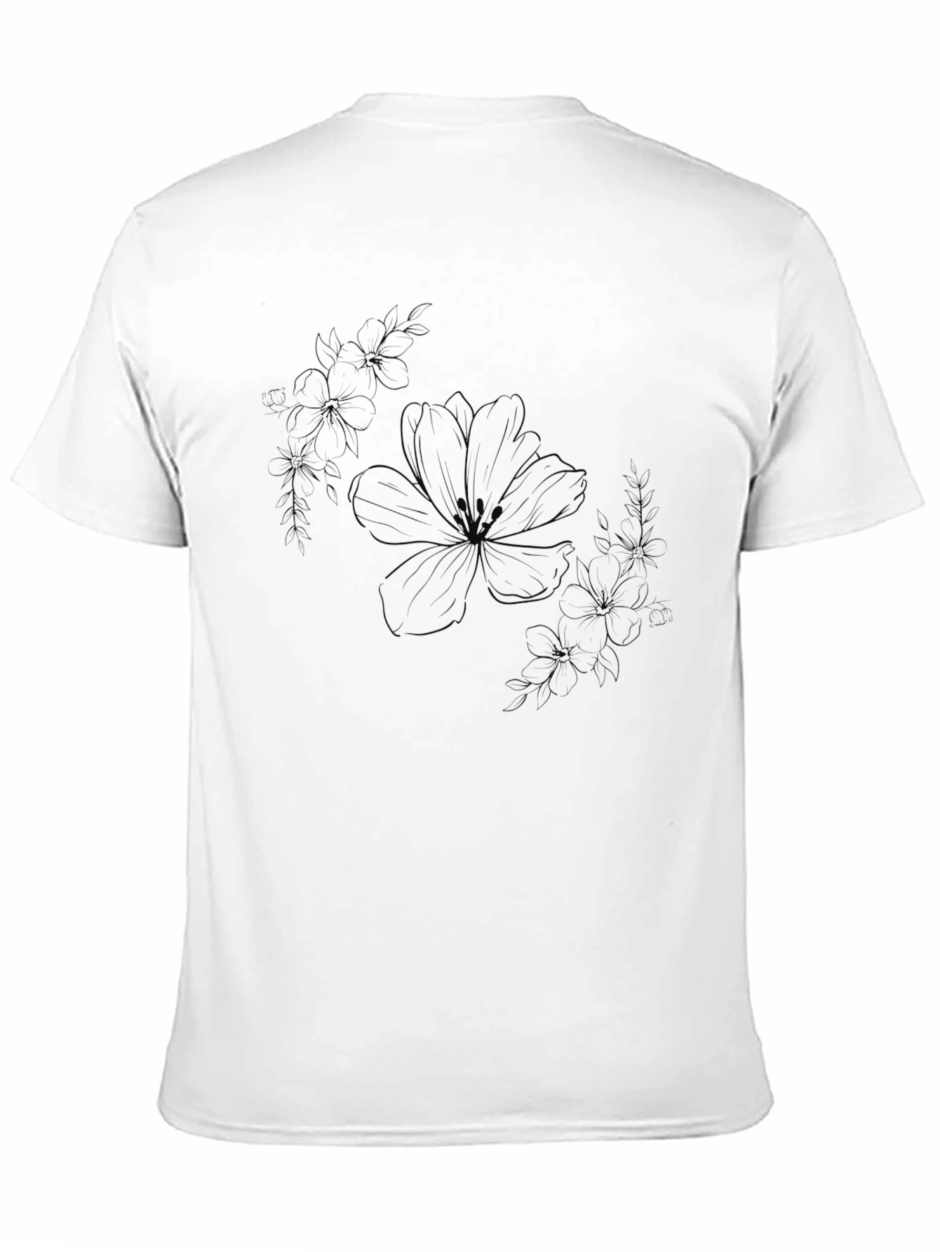 Black Floral Graphic T-Shirt - Modern Comfort