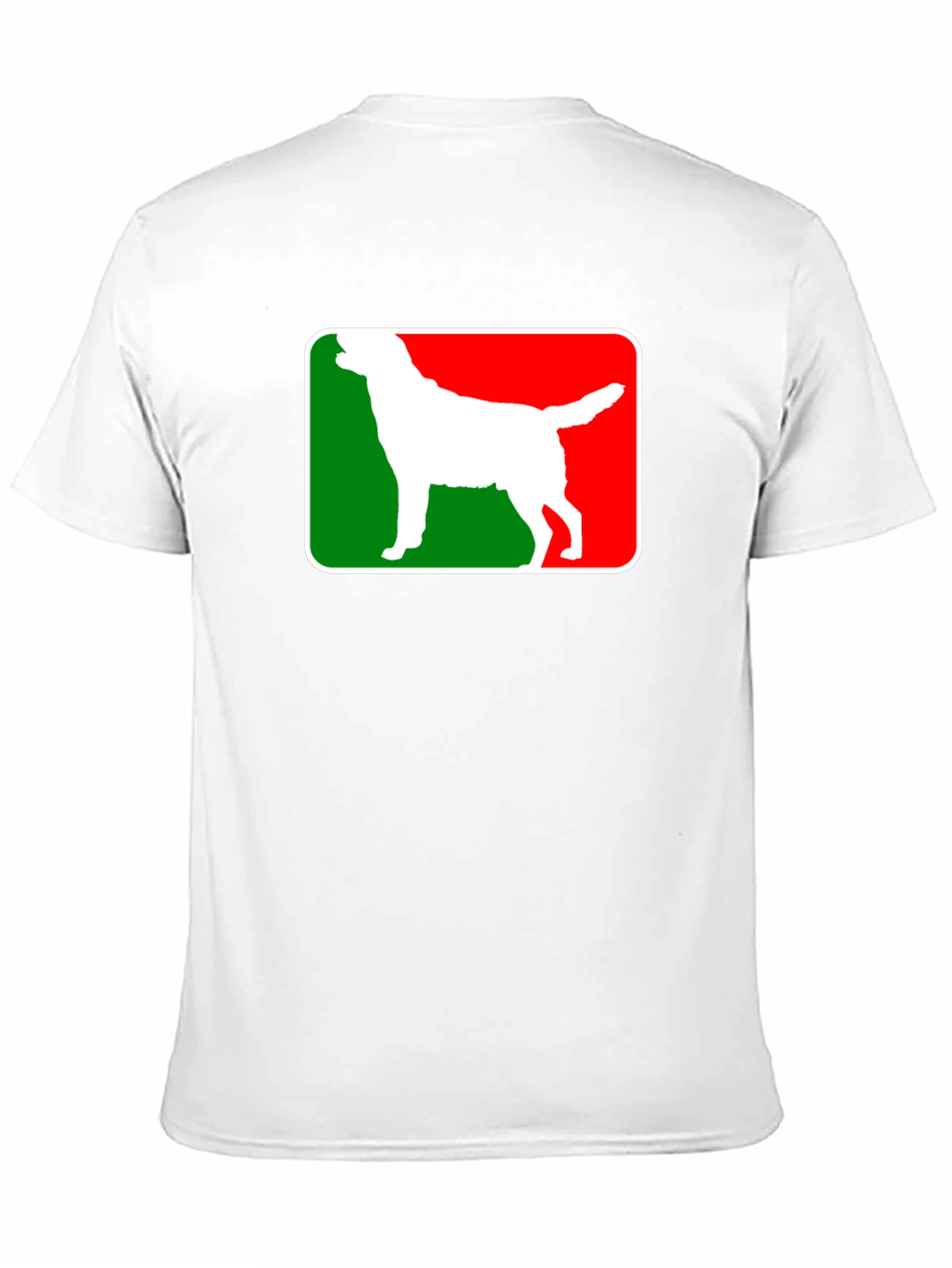 Dog Silhouette Graphic Tee - Black Cotton Blend