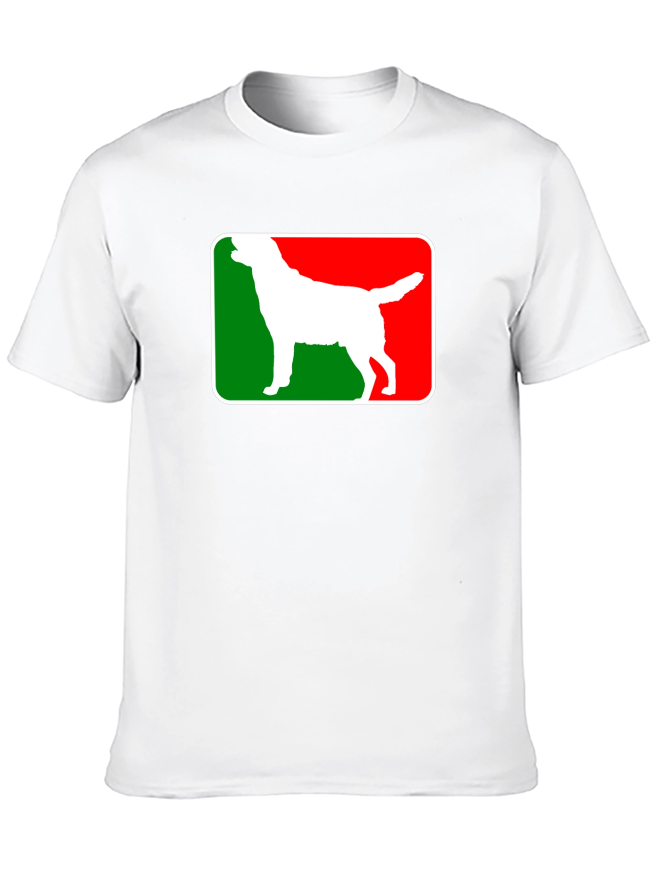 Dog Silhouette Graphic Tee - Black Cotton Blend