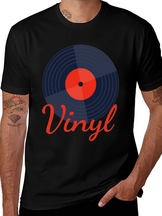 Vinyl Record Graphic Tee - Music Lover T-Shirt