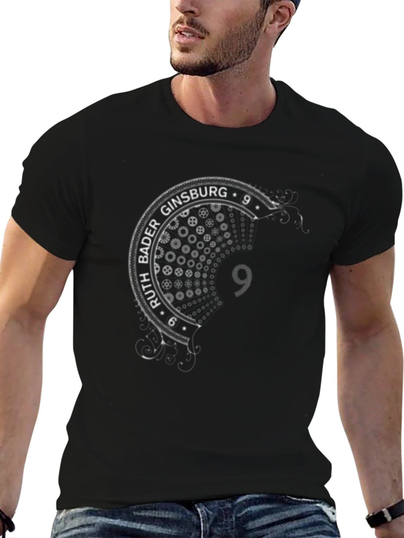 Ruth Bader Ginsburg 9 Black Graphic T-Shirt