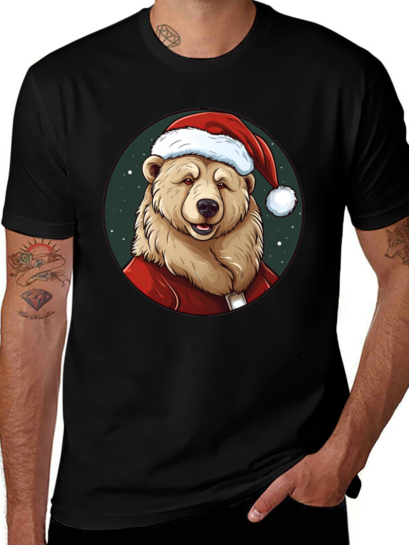 Festive Bear T-Shirt - Holiday Apparel