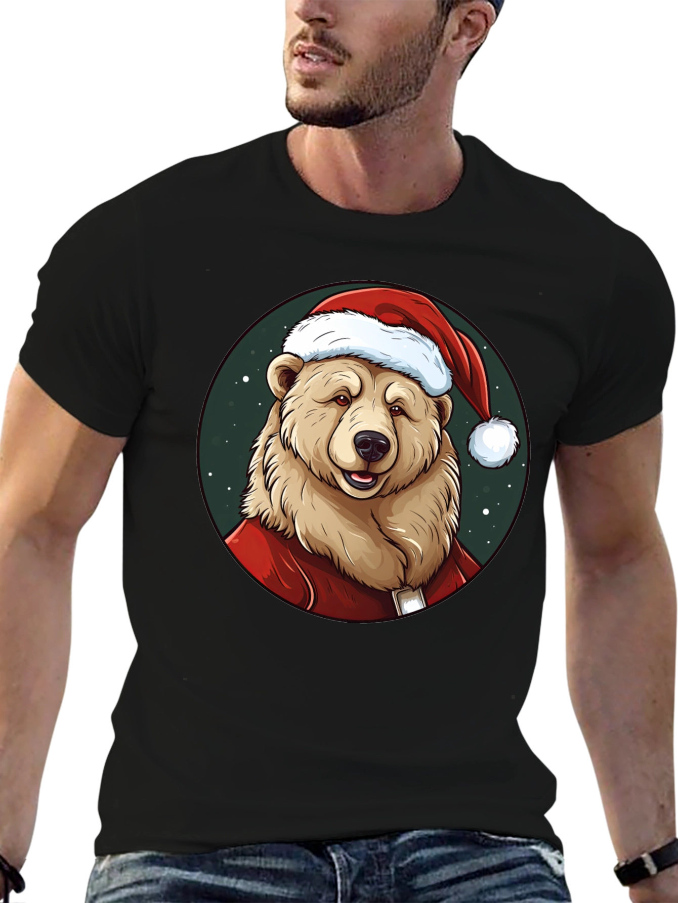 Festive Bear T-Shirt - Holiday Apparel