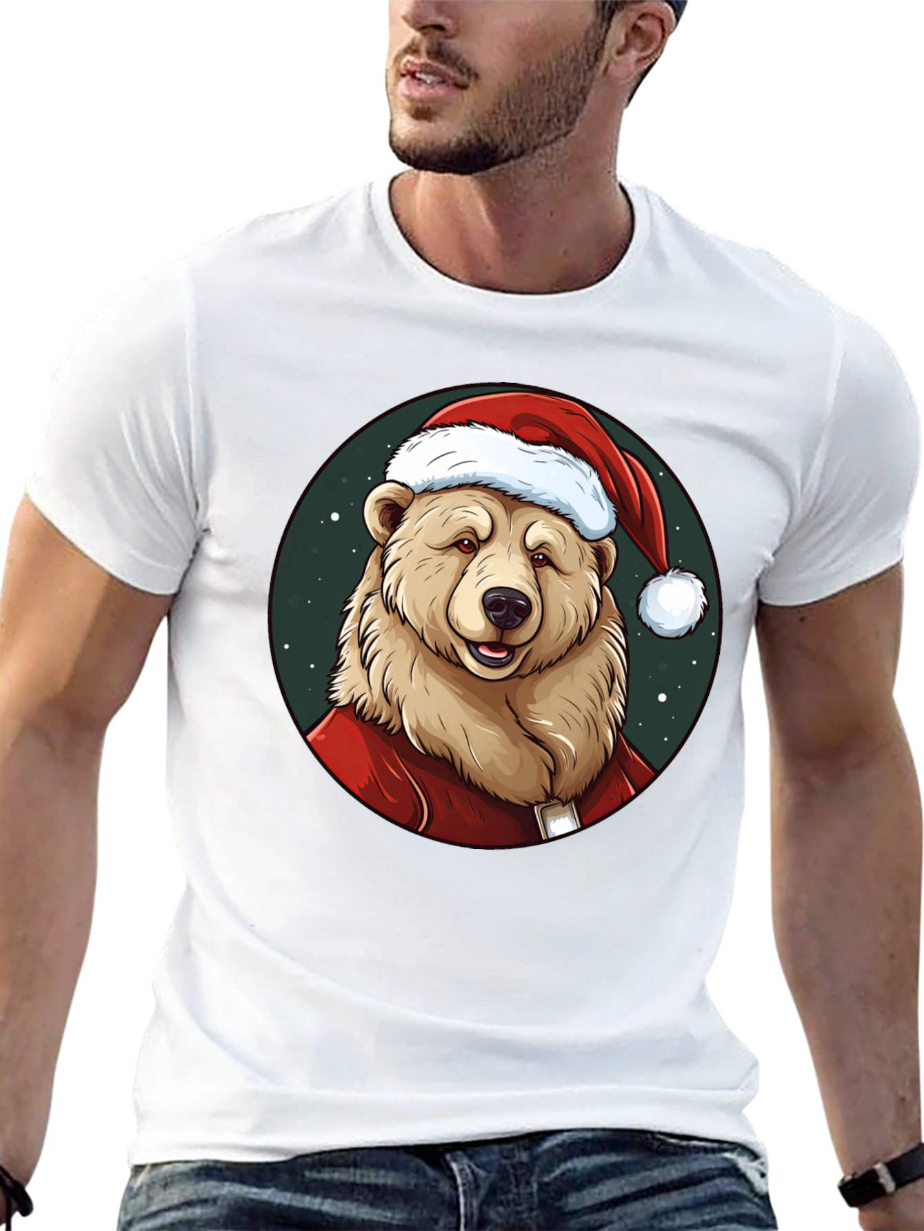 Festive Bear T-Shirt - Holiday Apparel