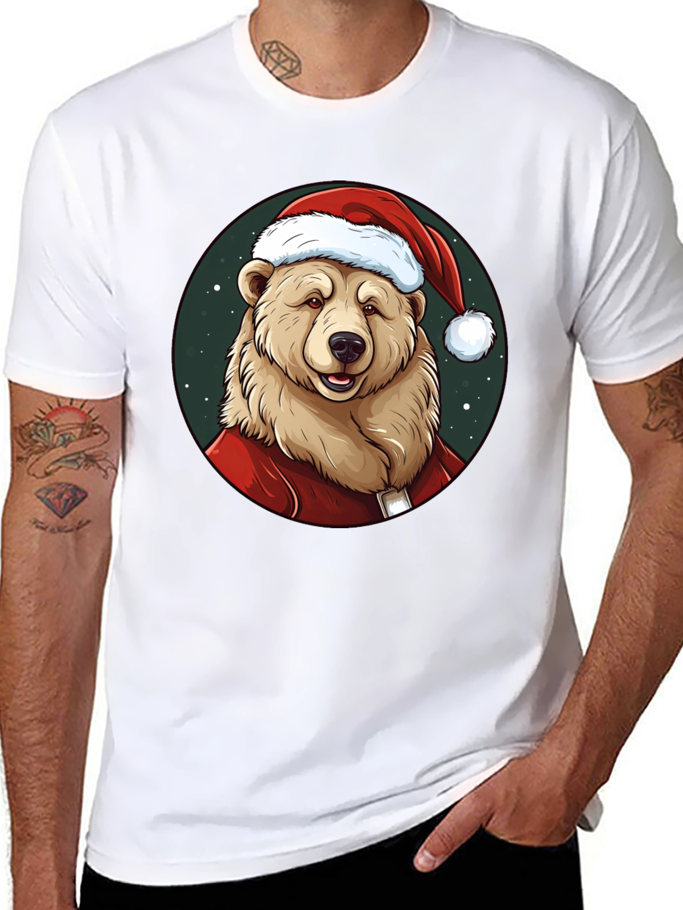 Festive Bear T-Shirt - Holiday Apparel