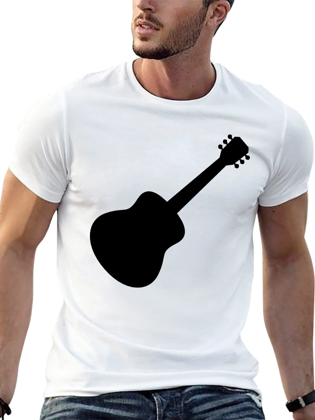 Guitar Graphic Black T-Shirt