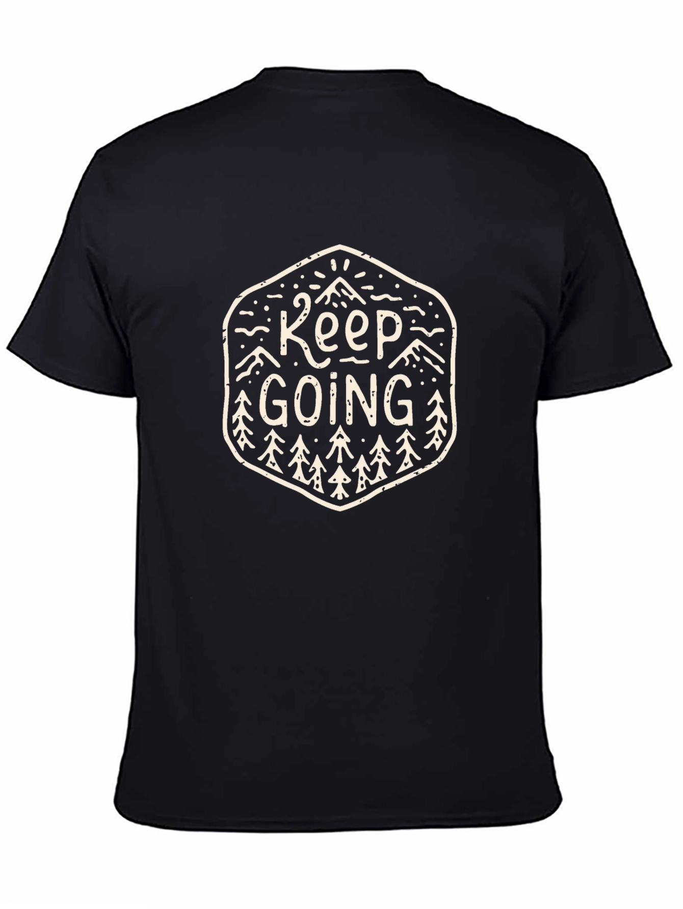 Keep Going Black Graphic T-Shirt