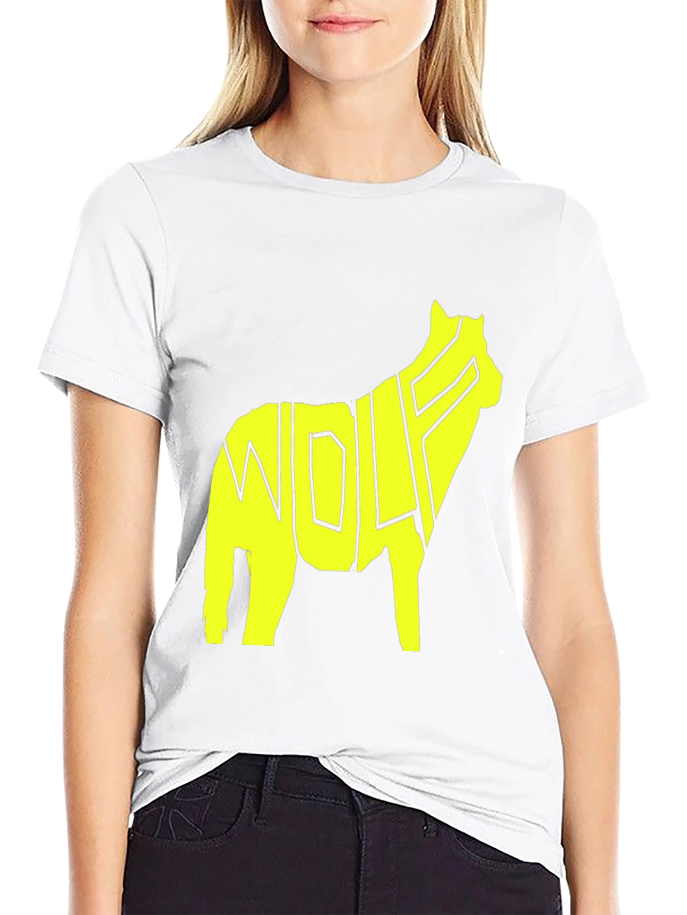 Wolf Silhouette Graphic Tee - Black T-Shirt