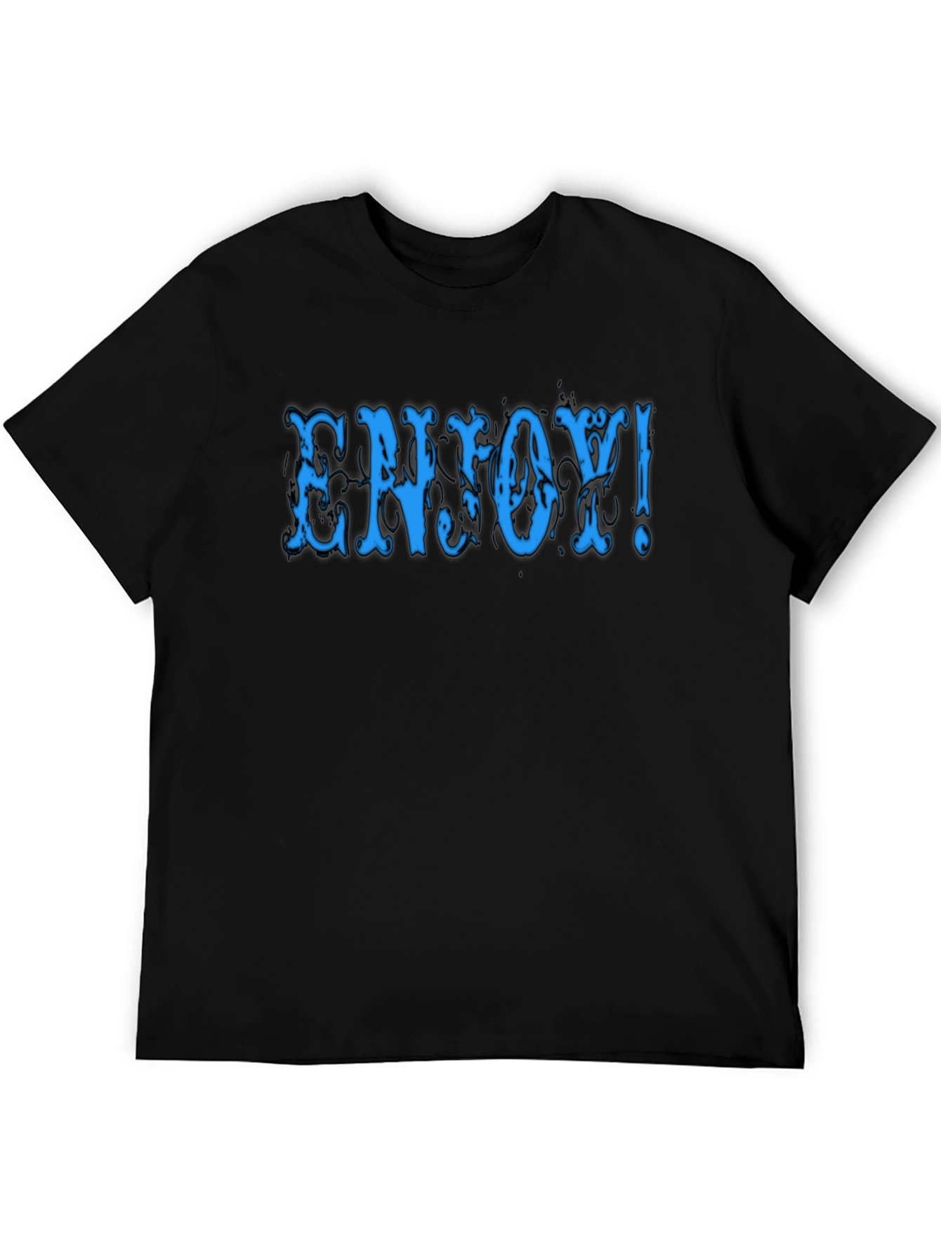 Enjoy! Black Graphic Tee Shirt