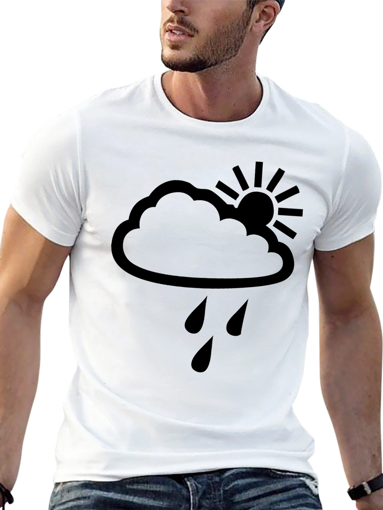 Rain or Shine Black Graphic Tee
