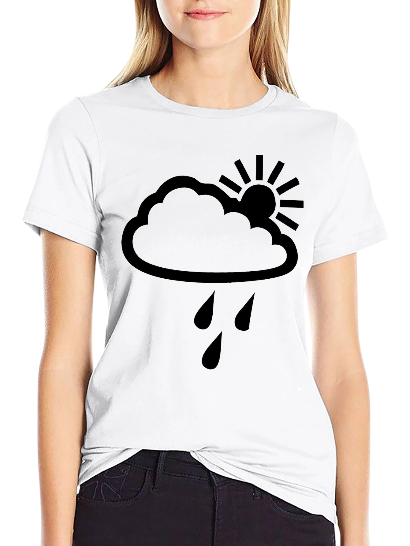 Rain or Shine Black Graphic Tee