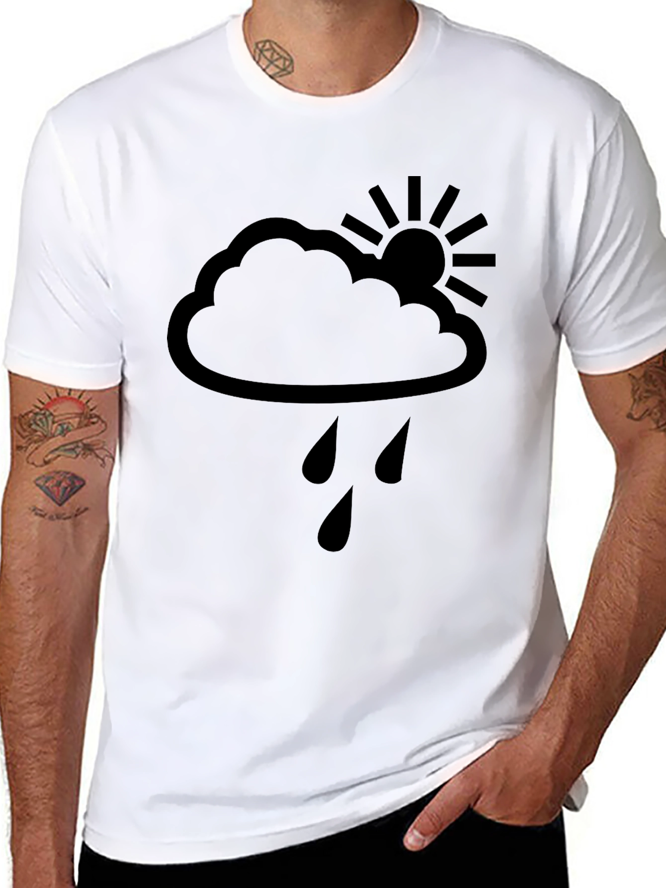 Rain or Shine Black Graphic Tee