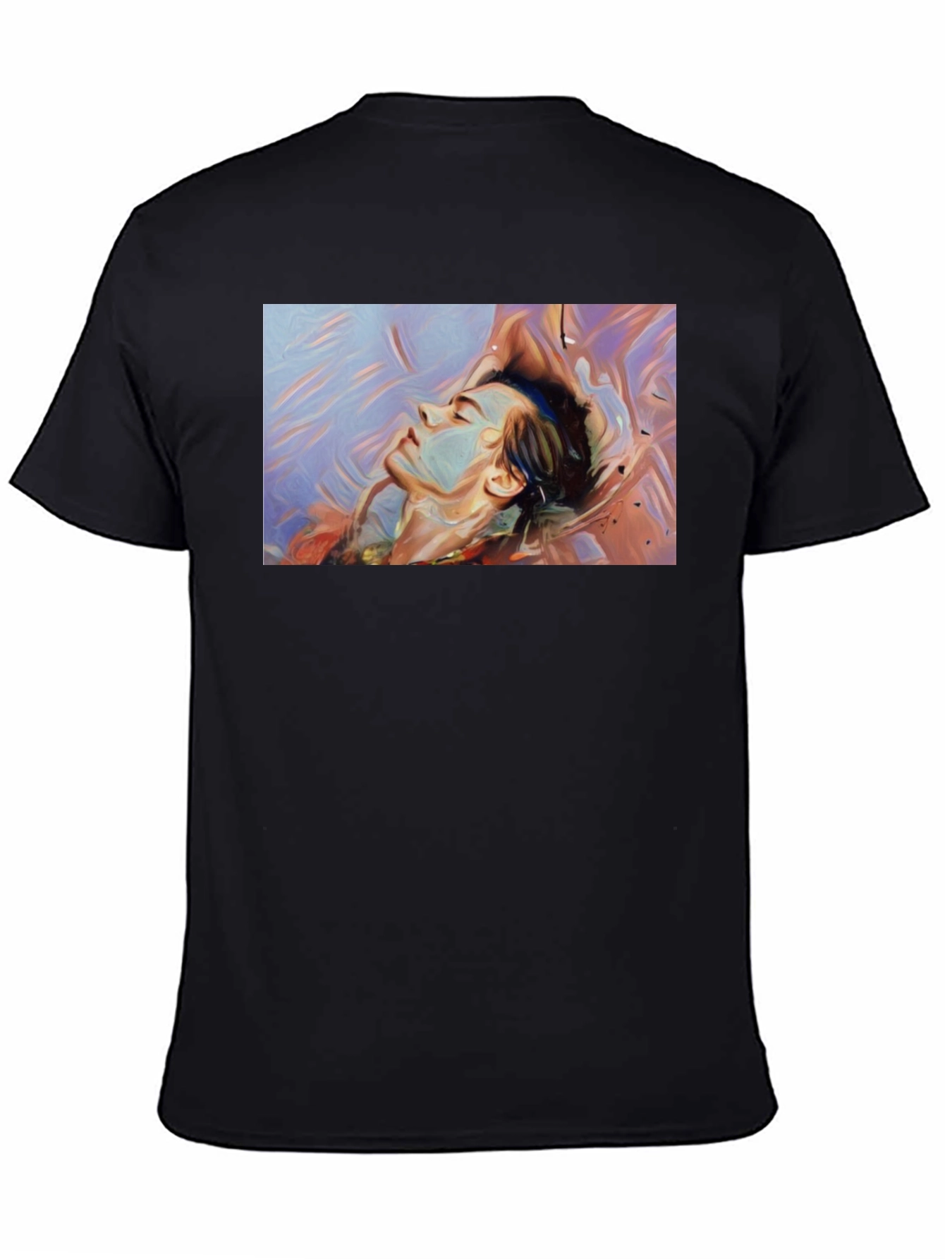 Abstract Dreamscape Graphic Black T-Shirt
