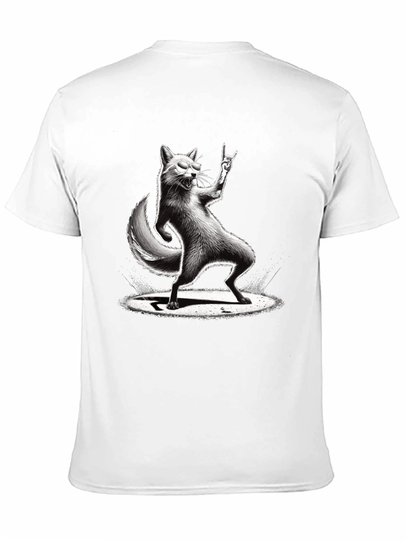 Rockin Fox Graphic Tee - Cool Animal T-Shirt