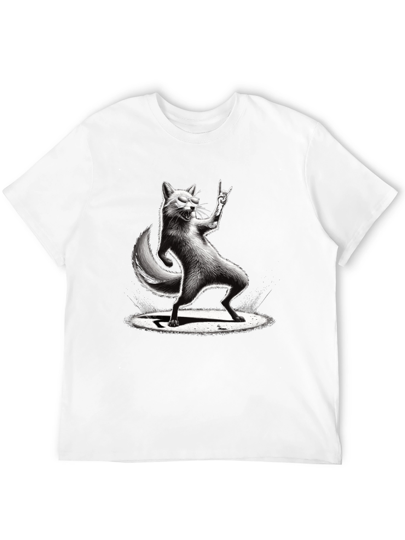 Rockin Fox Graphic Tee - Cool Animal T-Shirt