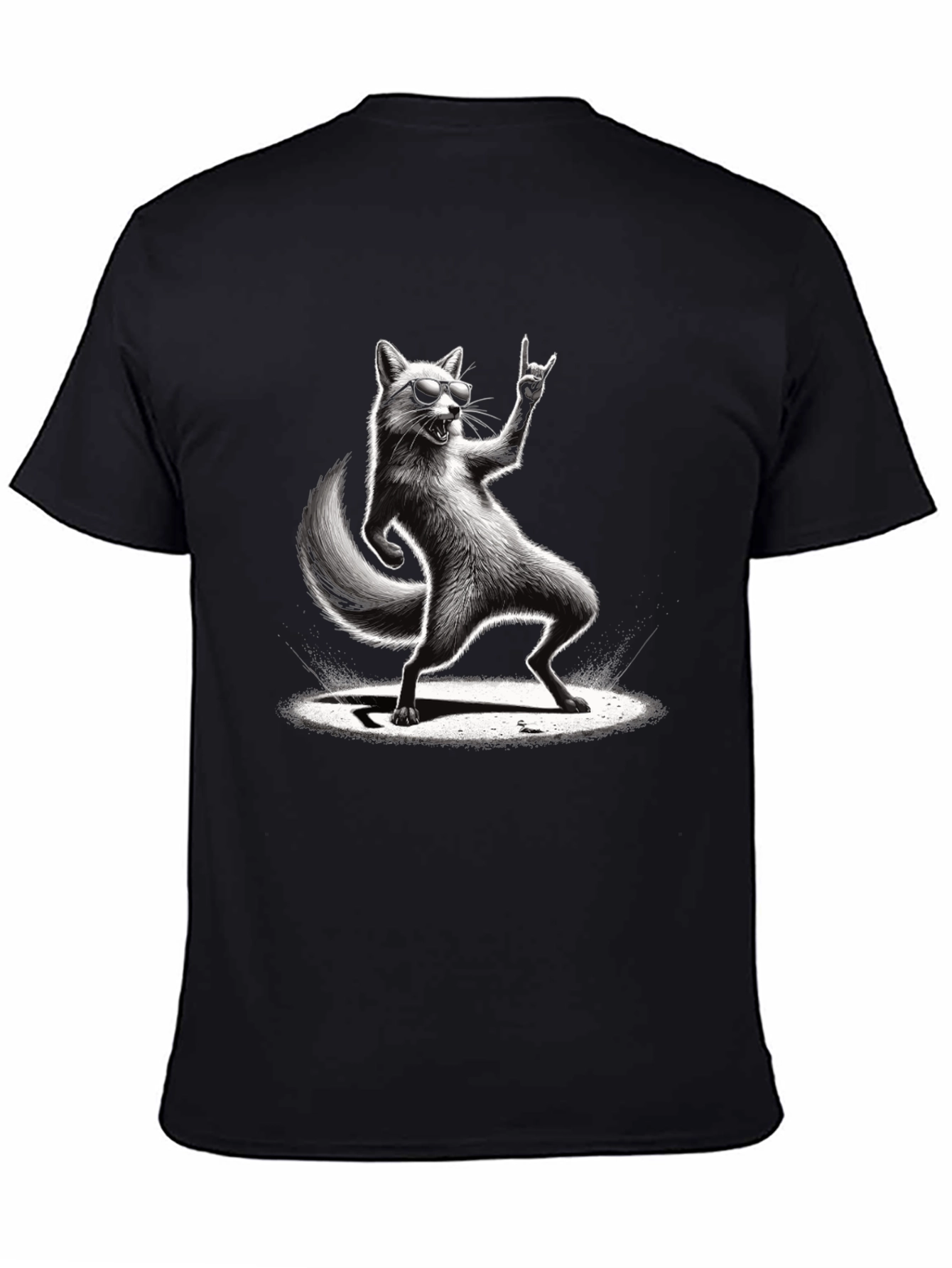 Rockin Fox Graphic Tee - Cool Animal T-Shirt