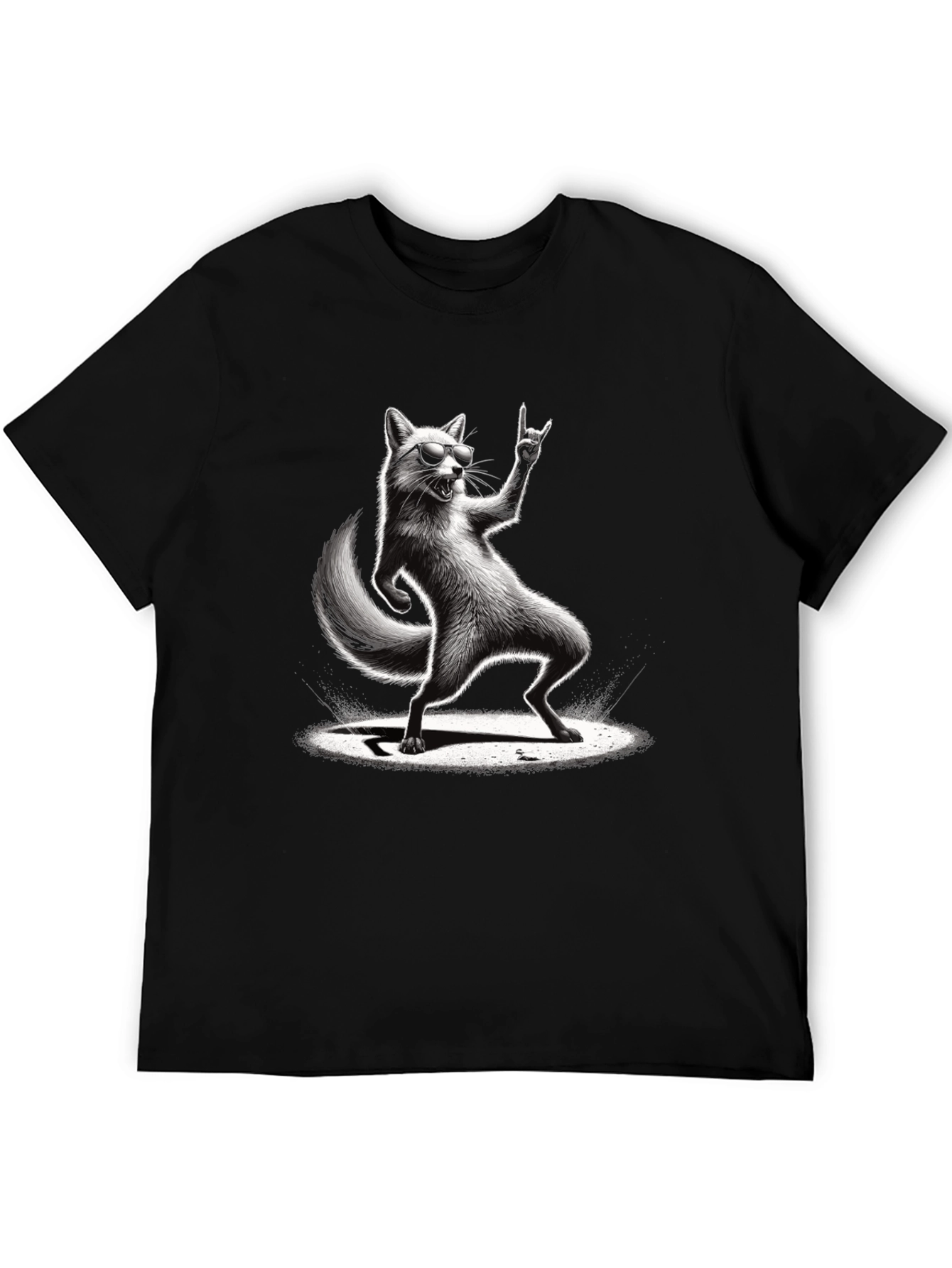 Rockin Fox Graphic Tee - Cool Animal T-Shirt