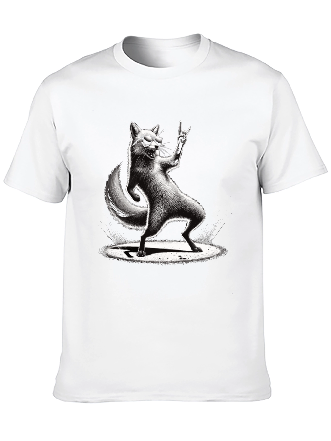 Rockin Fox Graphic Tee - Cool Animal T-Shirt