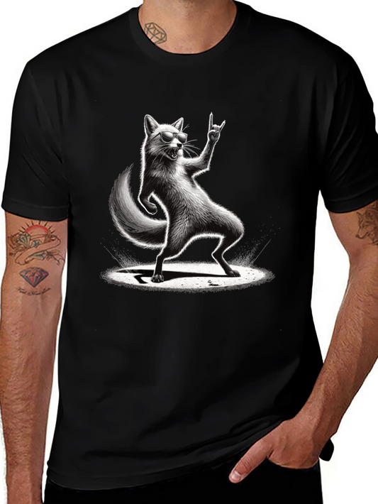 Rockin Fox Graphic Tee - Cool Animal T-Shirt