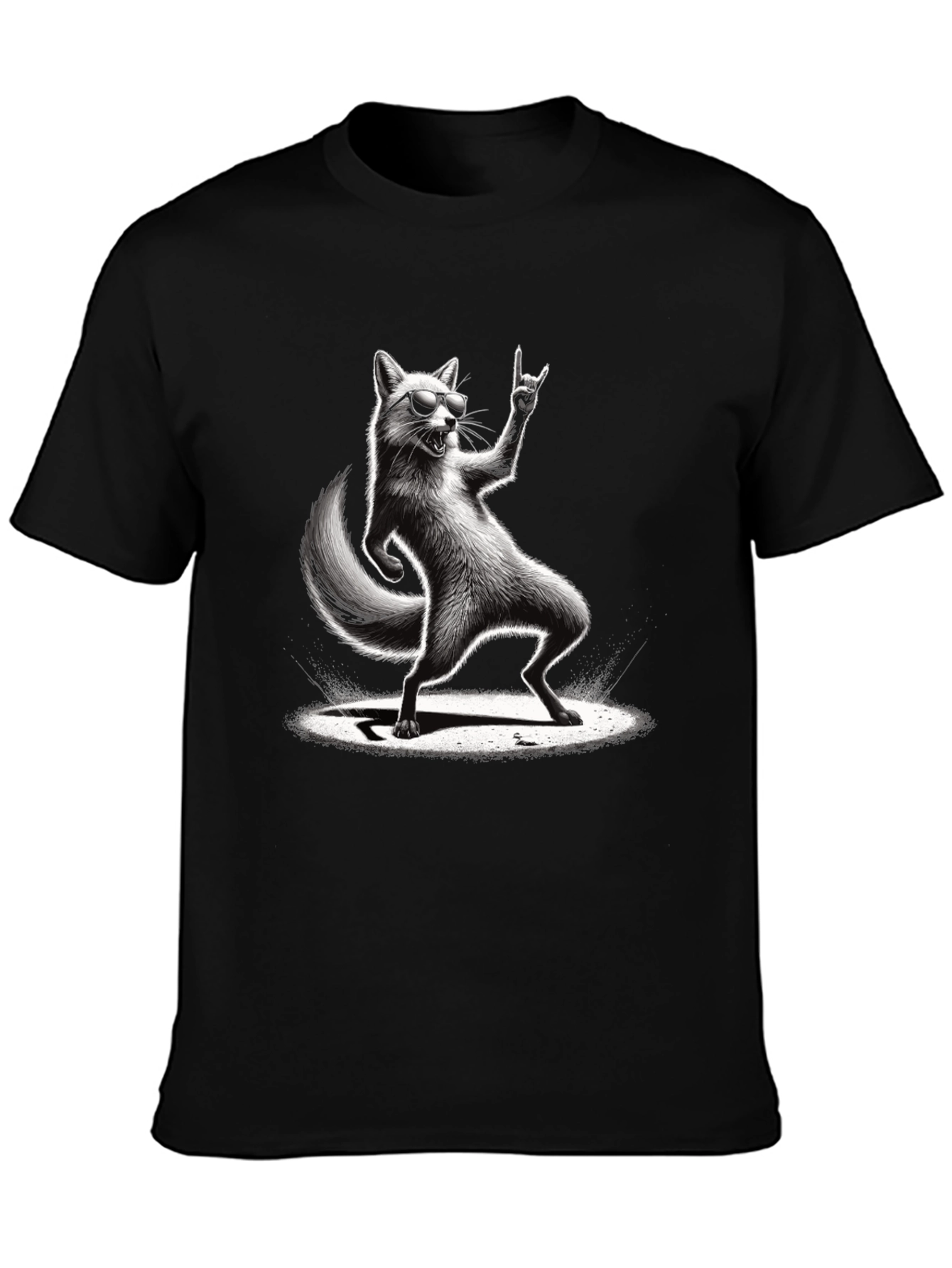Rockin Fox Graphic Tee - Cool Animal T-Shirt