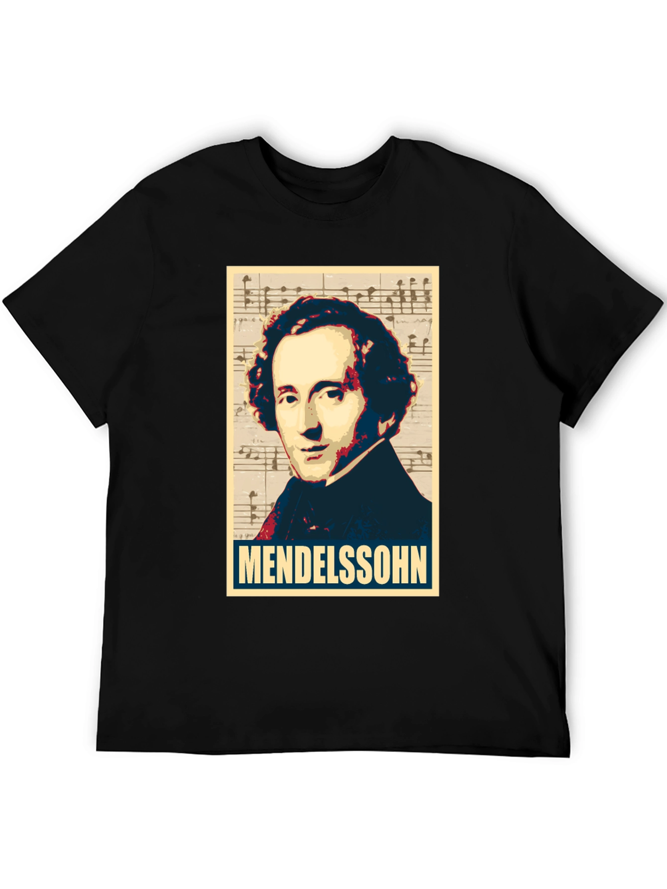 Mendelssohn Portrait Graphic Tee - Music Lovers T-Shirt