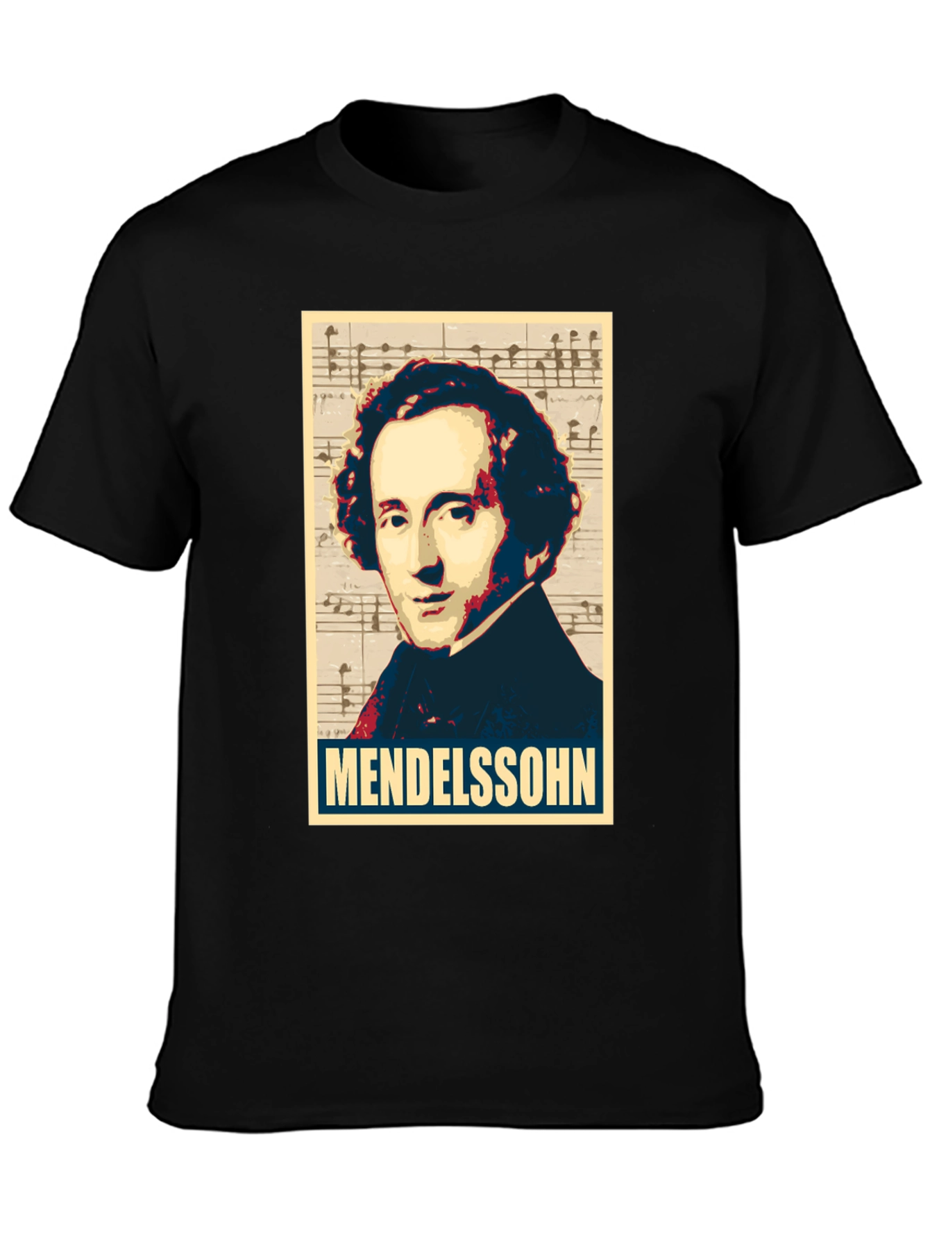 Mendelssohn Portrait Graphic Tee - Music Lovers T-Shirt