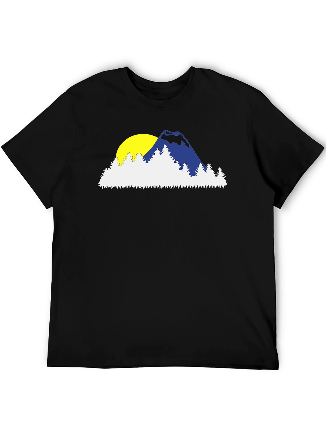 Mountain Sunset Graphic Tee - Black