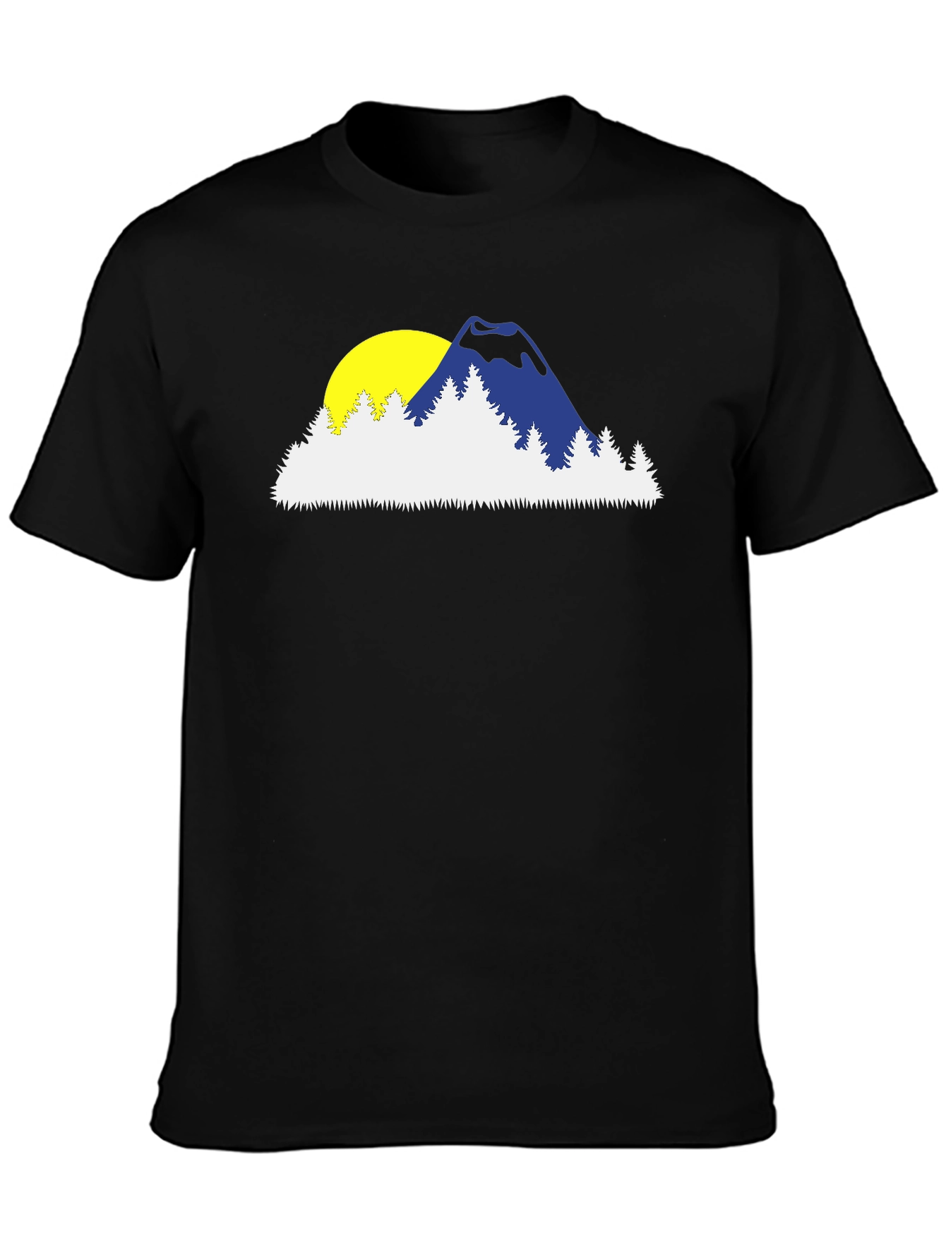 Mountain Sunset Graphic Tee - Black