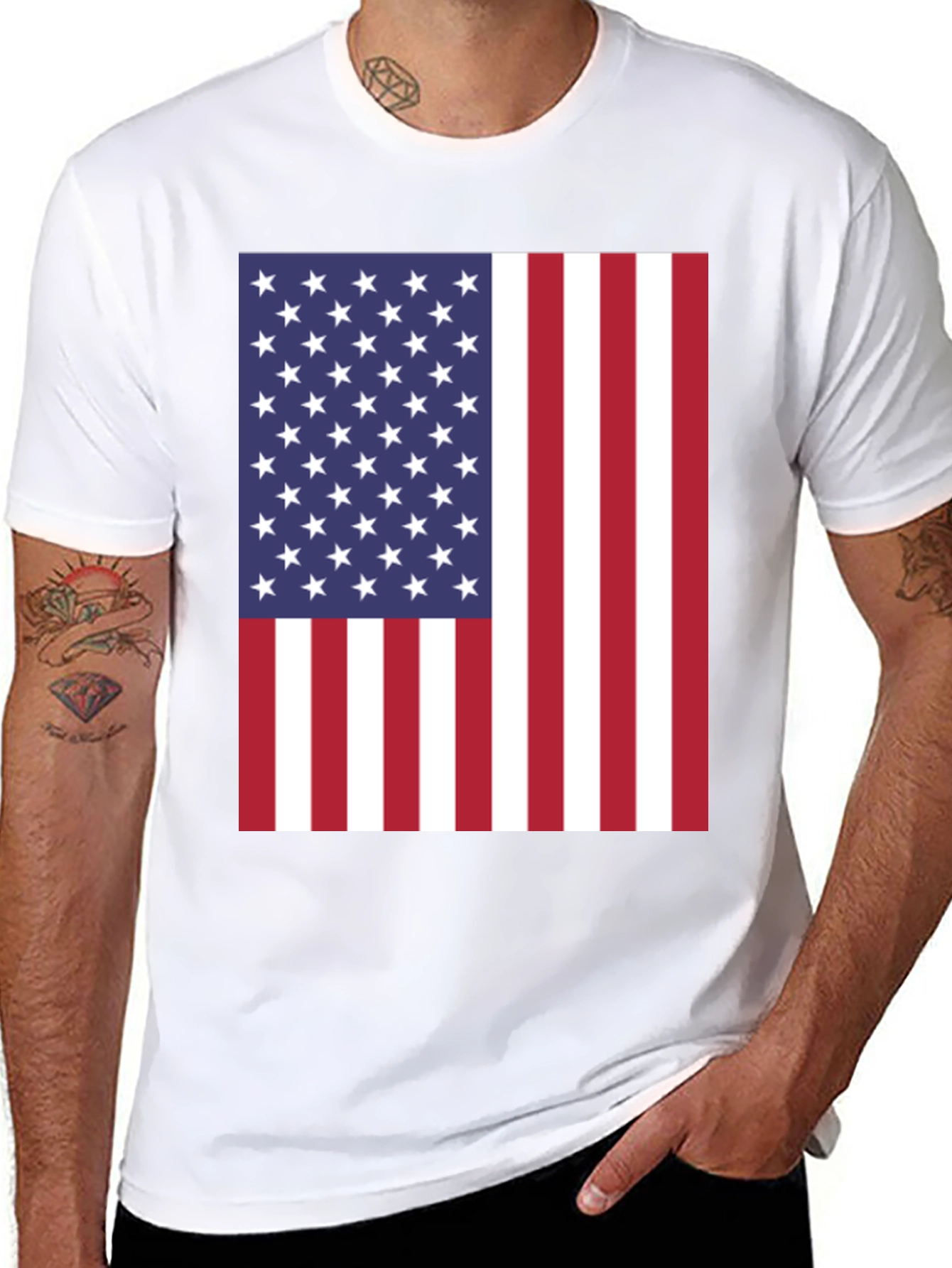 American Flag Graphic Tee - Patriotic T-Shirt