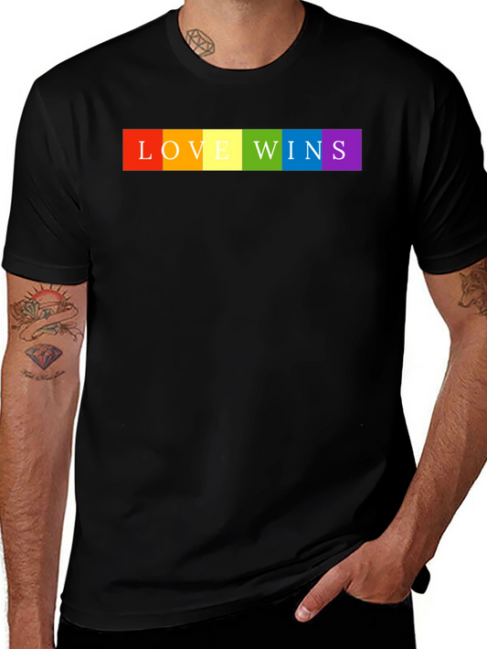Love Wins Pride T-Shirt - Rainbow LGBTQ+ Tee
