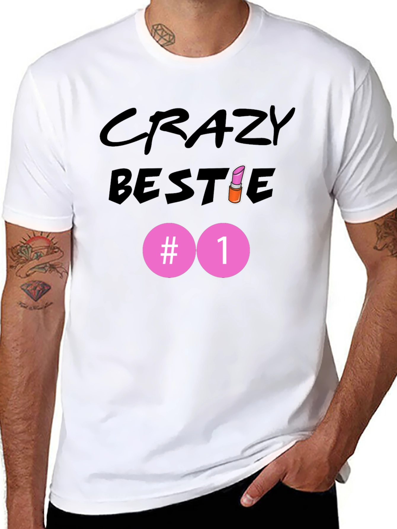 Crazy Bestie #1 Black T-Shirt