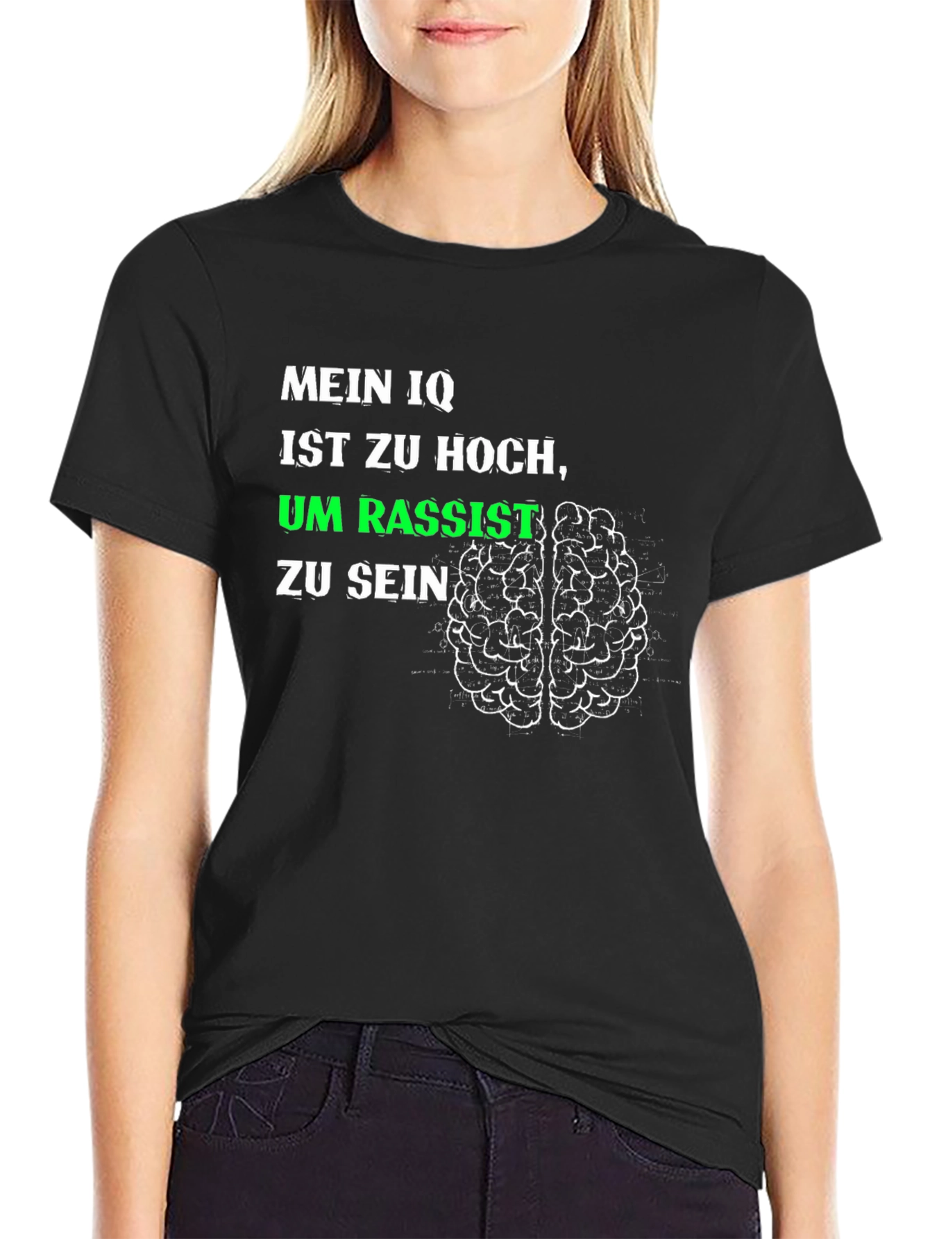 High IQ T-Shirt - Not Racist Brain Tee