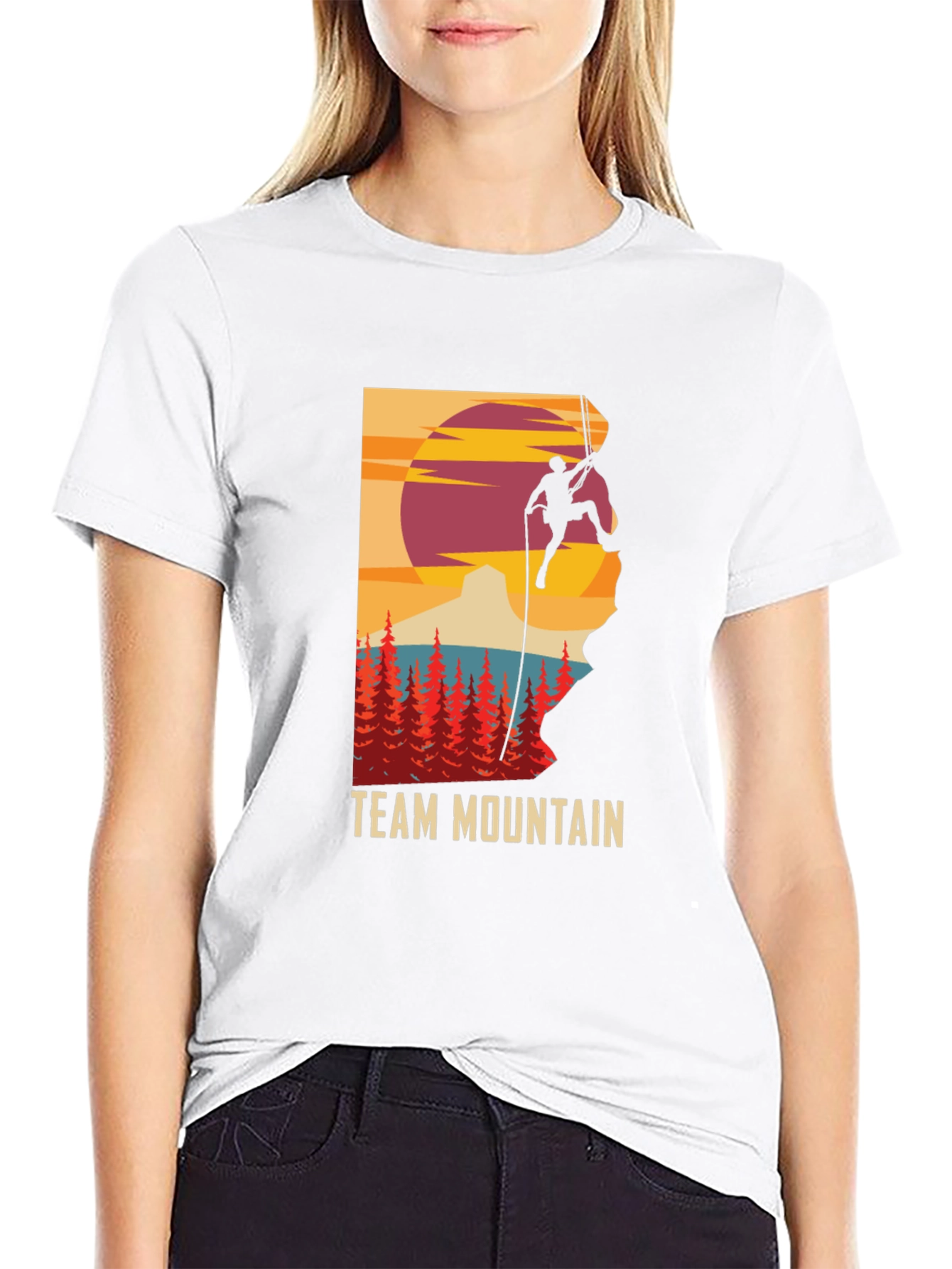 Team Mountain Climbing Graphic Tee