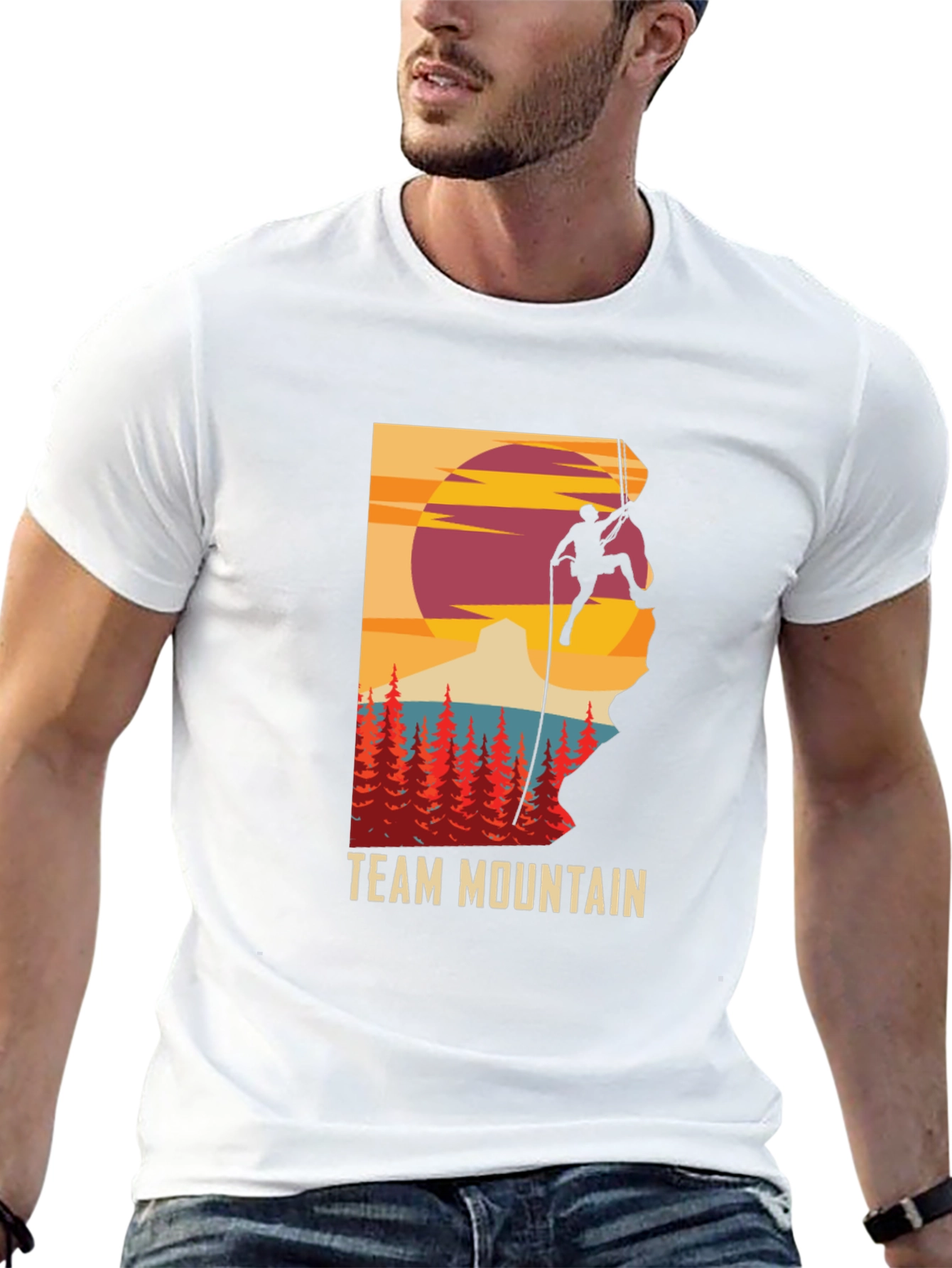 Team Mountain Climbing Graphic Tee