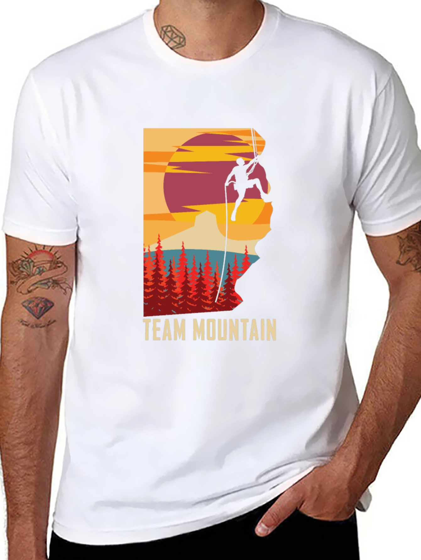 Team Mountain Climbing Graphic Tee